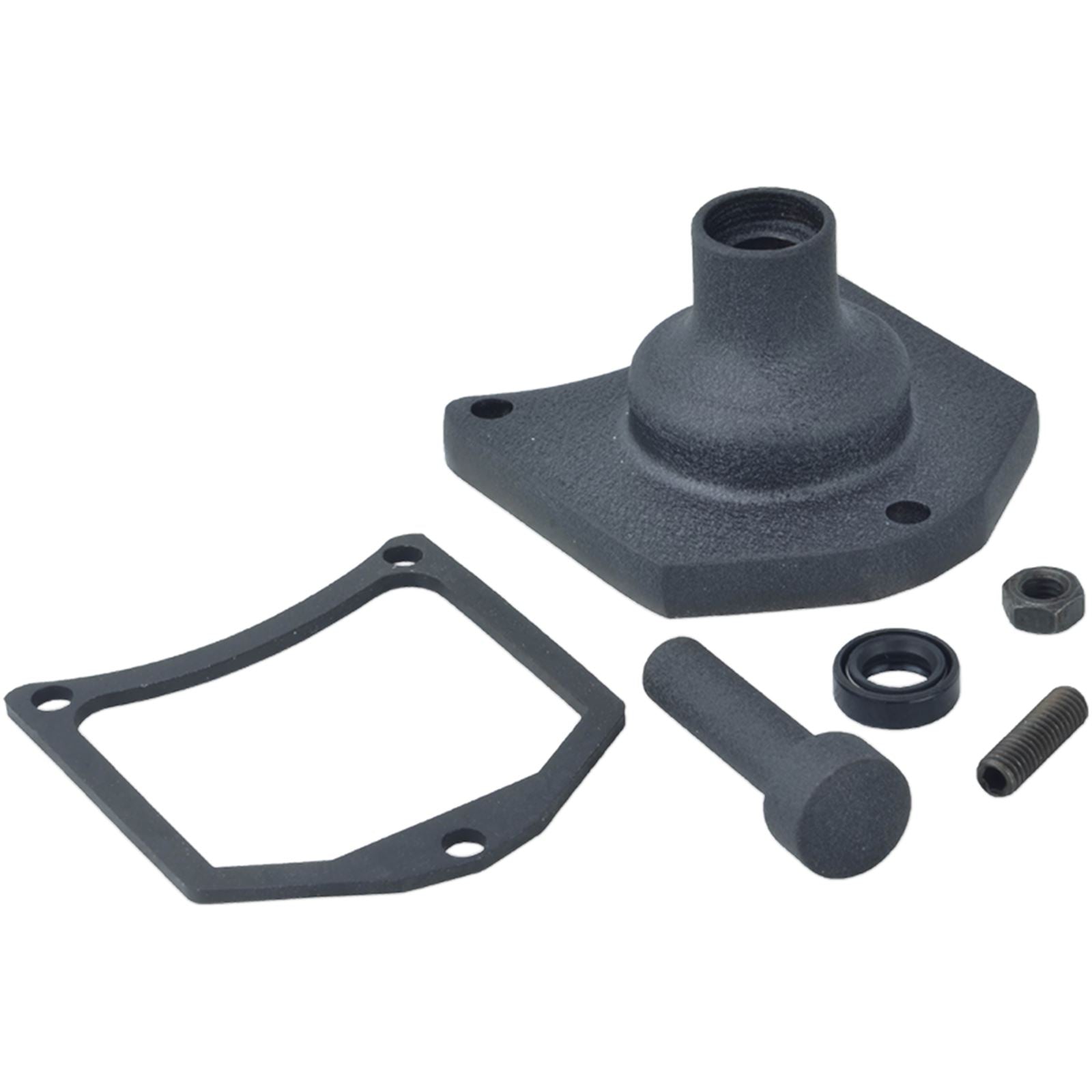 Drag Specialties Solenoid End Cover - Starter Button - Black Wrinkle 2110-0997_373953