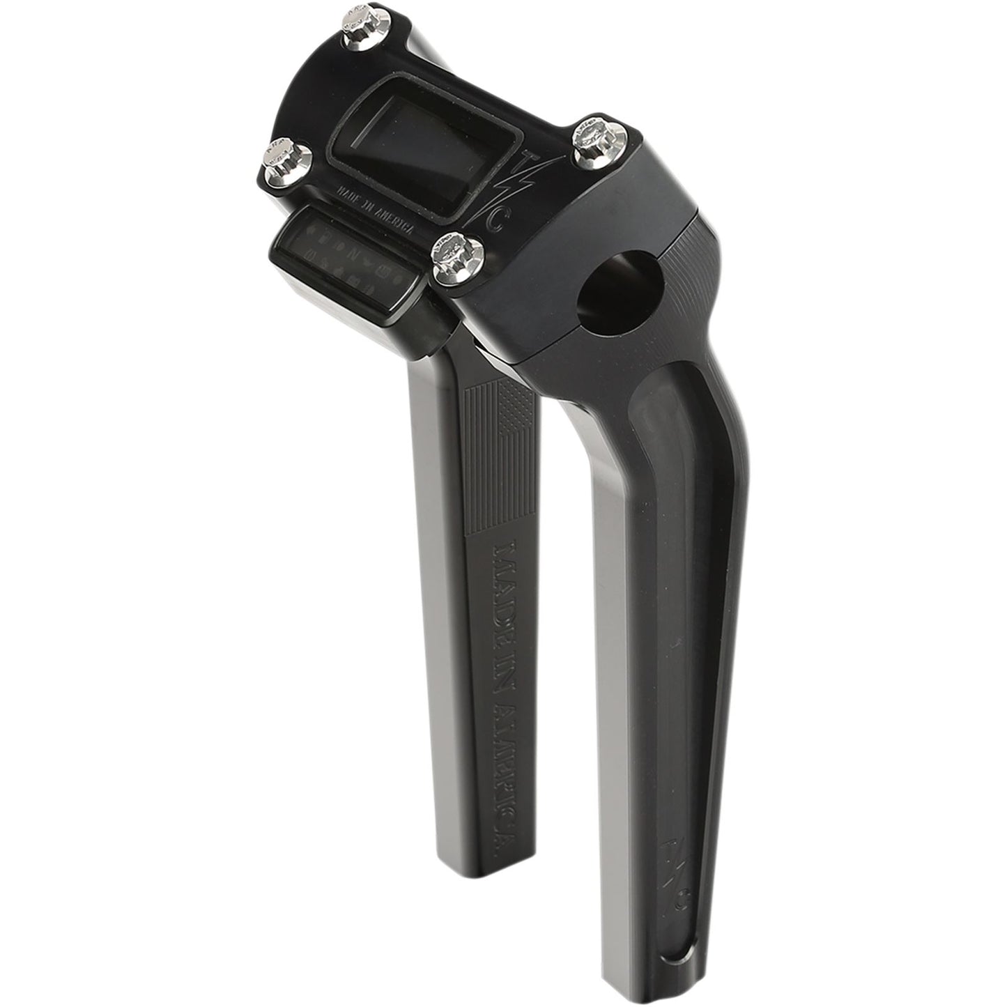 Thrashin Supply Company Black - 9-1/2"  Pullback Handlebar Riser with Gauge Cut-Out [MPN: TSC-9500-1]_483332