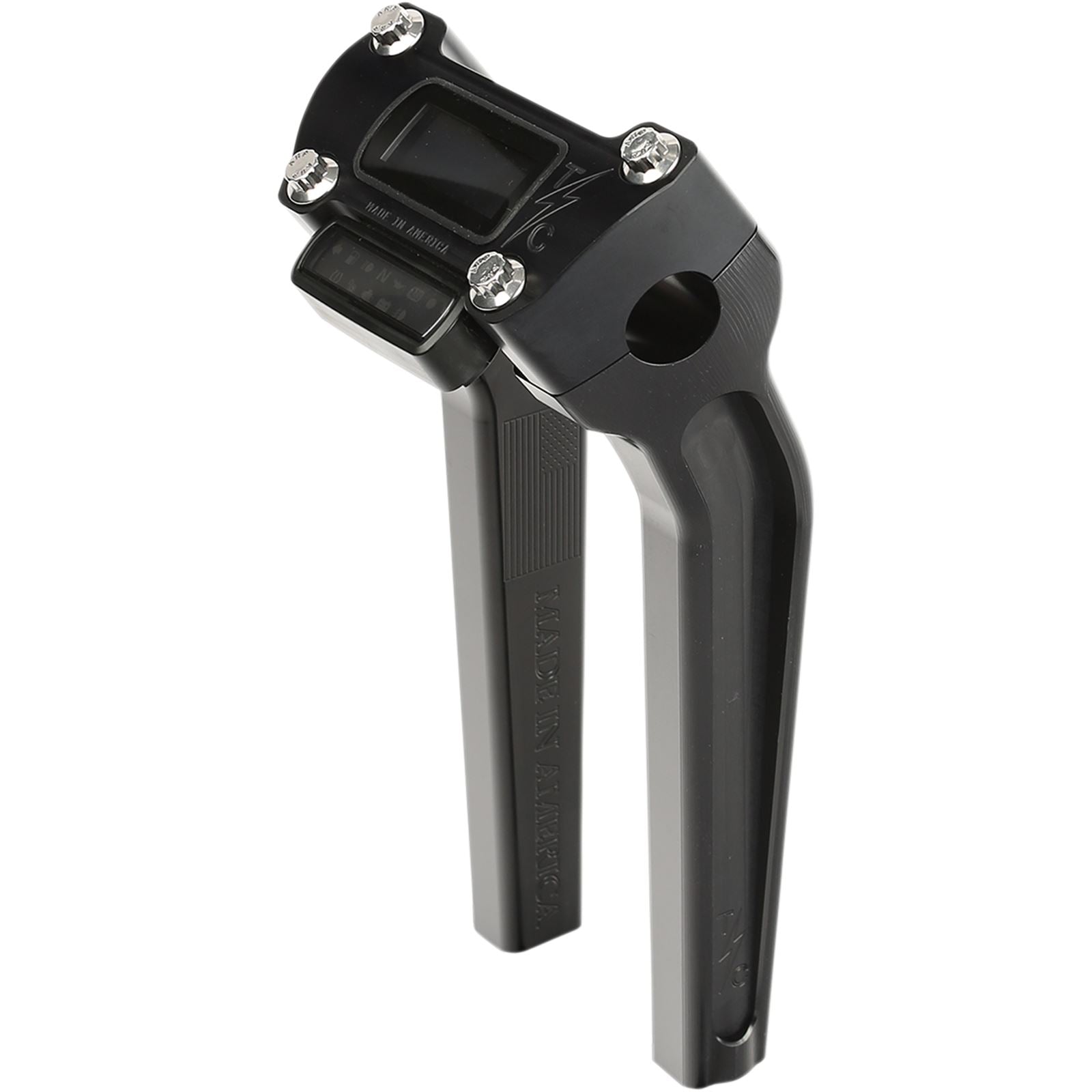 Thrashin Supply Company Black - 9-1/2"  Pullback Handlebar Riser with Gauge Cut-Out [MPN: TSC-9500-1]_483332