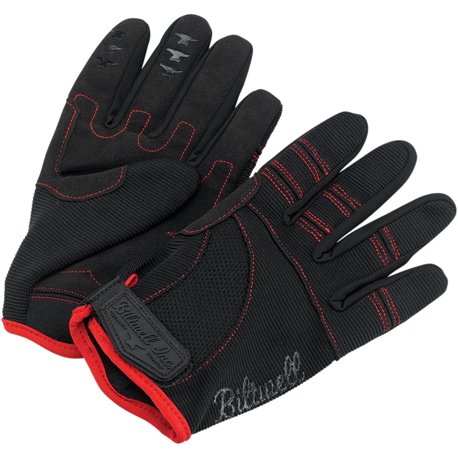 Biltwell Inc. Moto Gloves - Black/Red - Small 1501-0108-002_353368