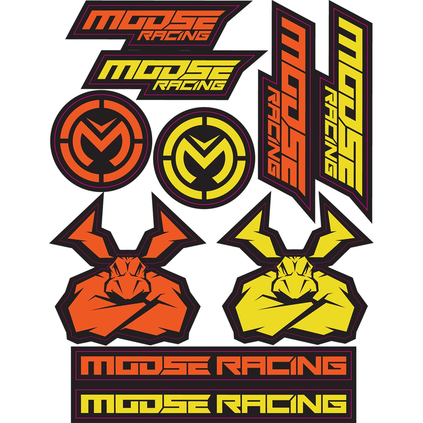 Moose Offroad S2 Decal - Moose Racing - Yellow/Orange 4320-2206_441813