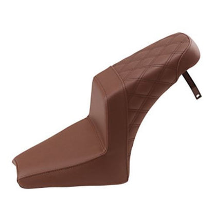 Saddlemen Step Up Seat - Passenger Lattice Stitched - Brown I18-33-173BR_640250