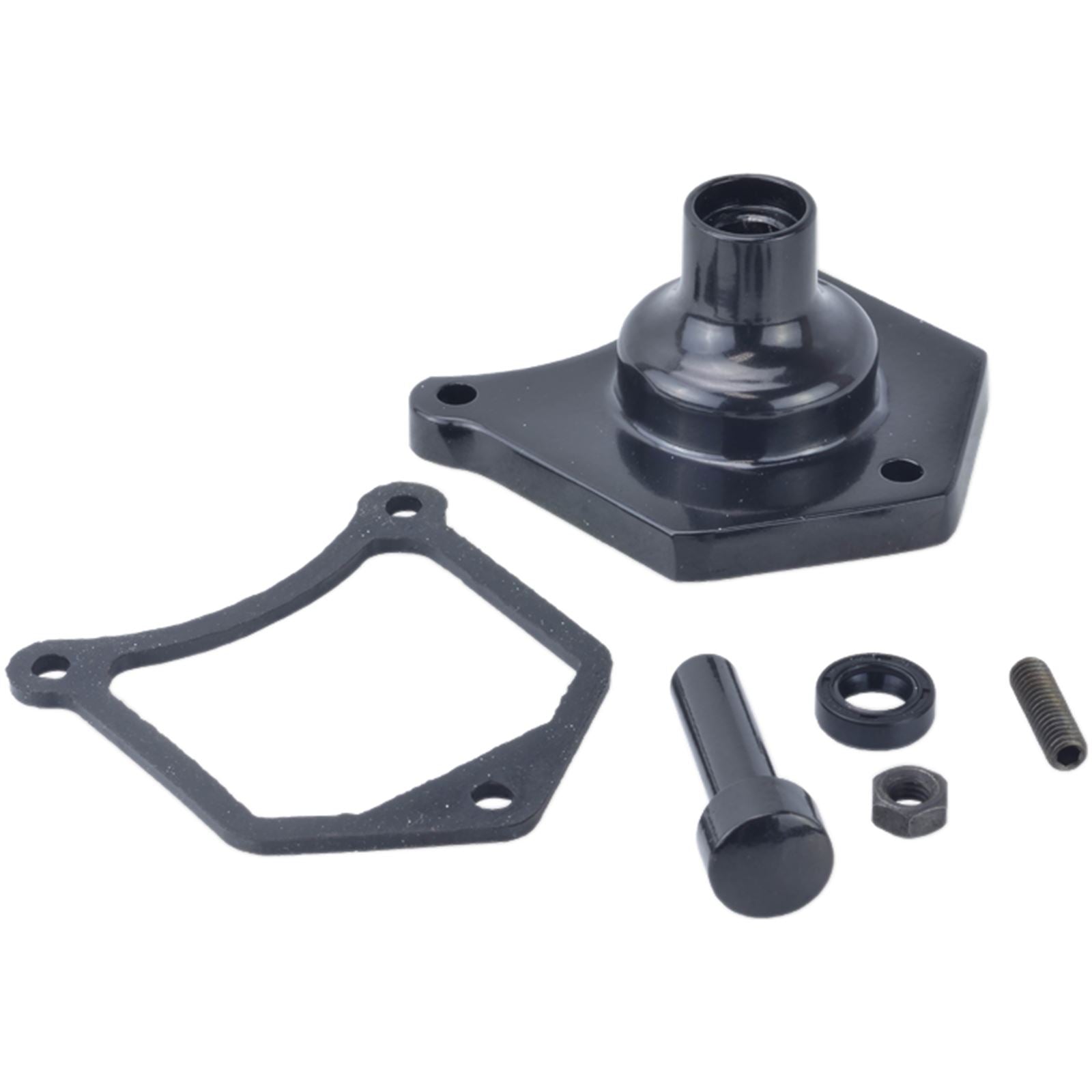 Drag Specialties Solenoid End Cover - Starter Button - Gloss Black 2110-0992_373948