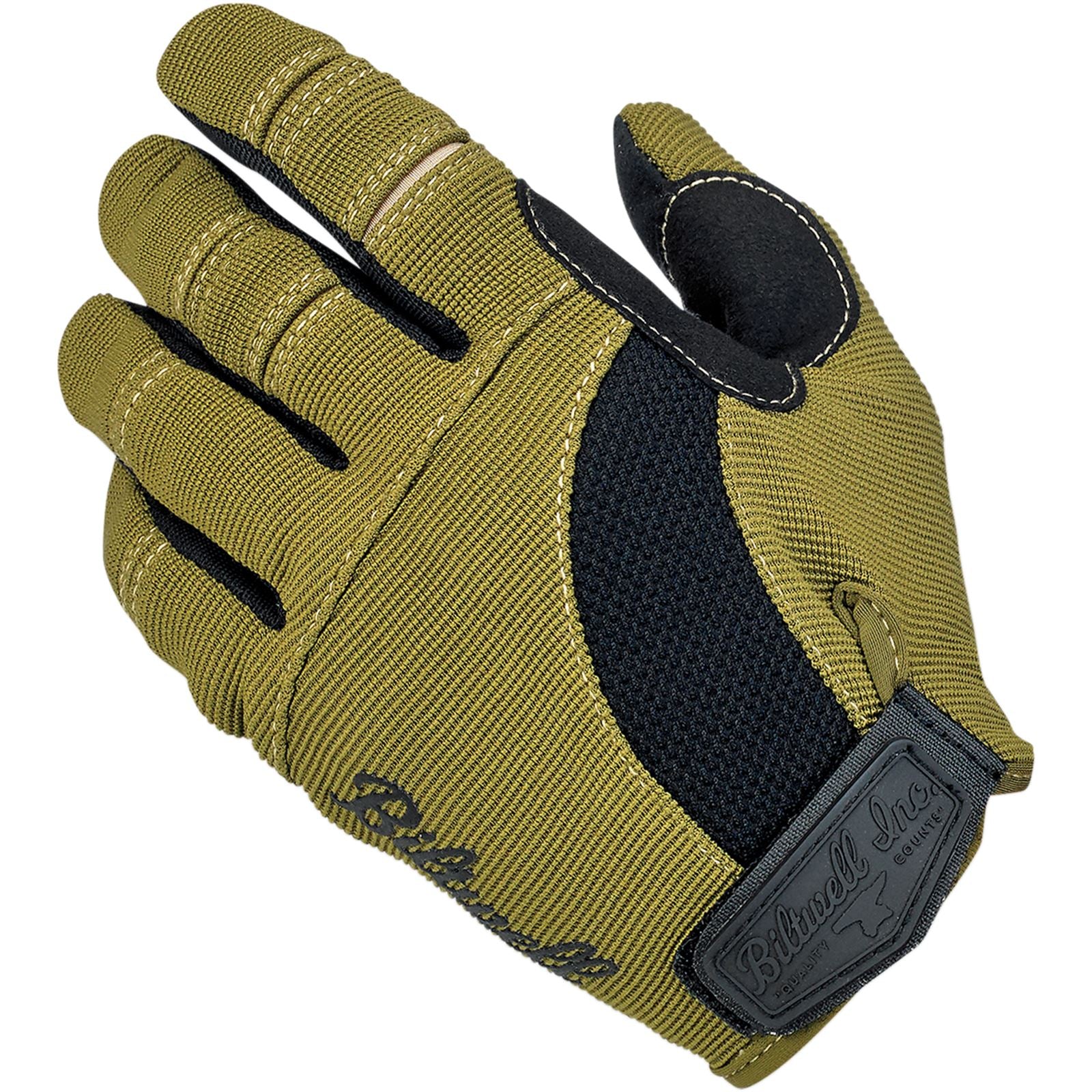 Biltwell Inc. Moto Gloves - Olive/Black - Large 1501-0309-004_353486