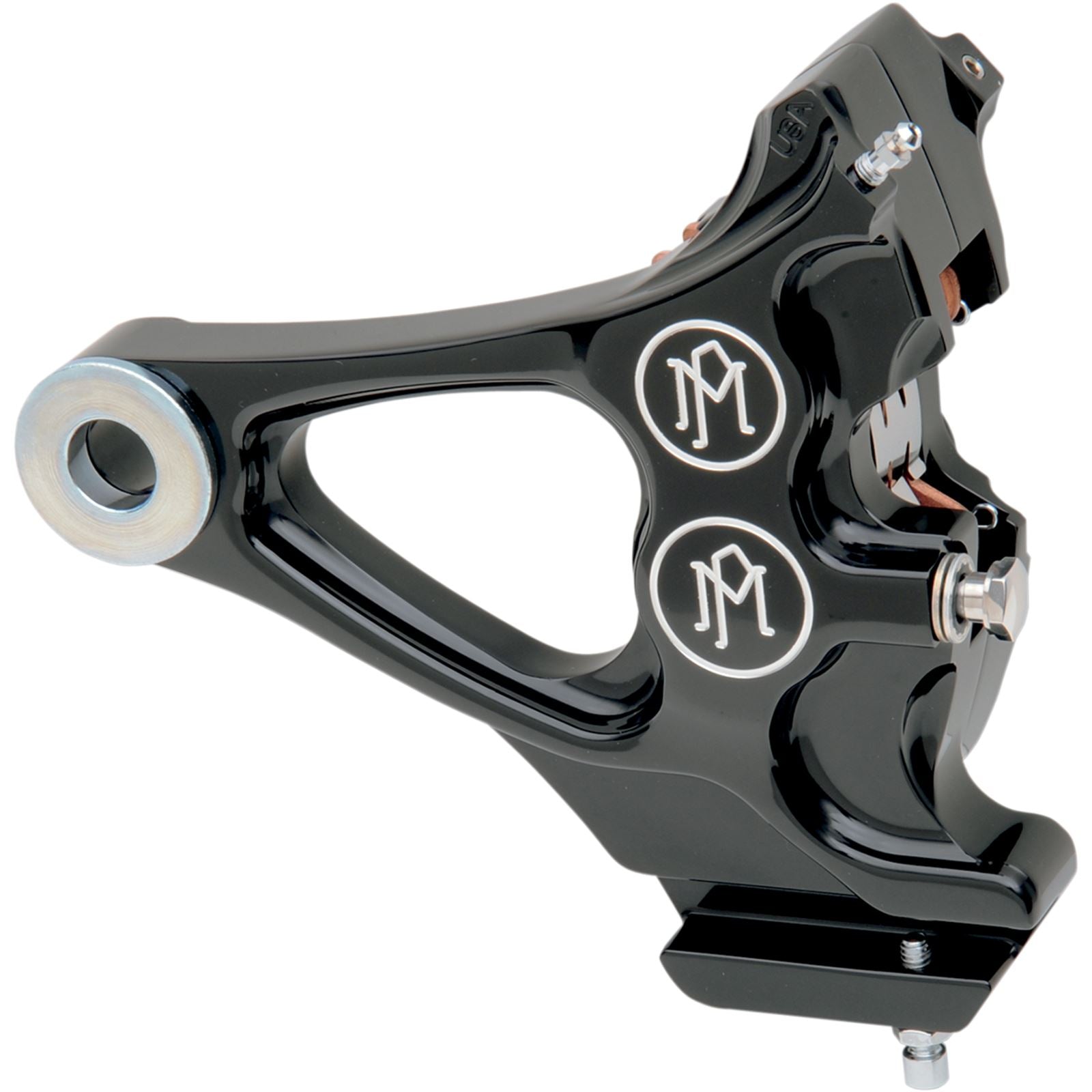 Performance Machine 4-Piston Caliper - Rear - Contrast Cut™ - '84-99 Softail 1274-0076-BM_453042