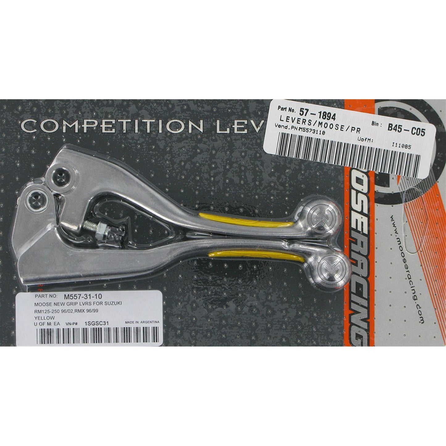 Moose Offroad Yellow Competition Lever Set For Suzuki RM125/250 M557-31-10_438831