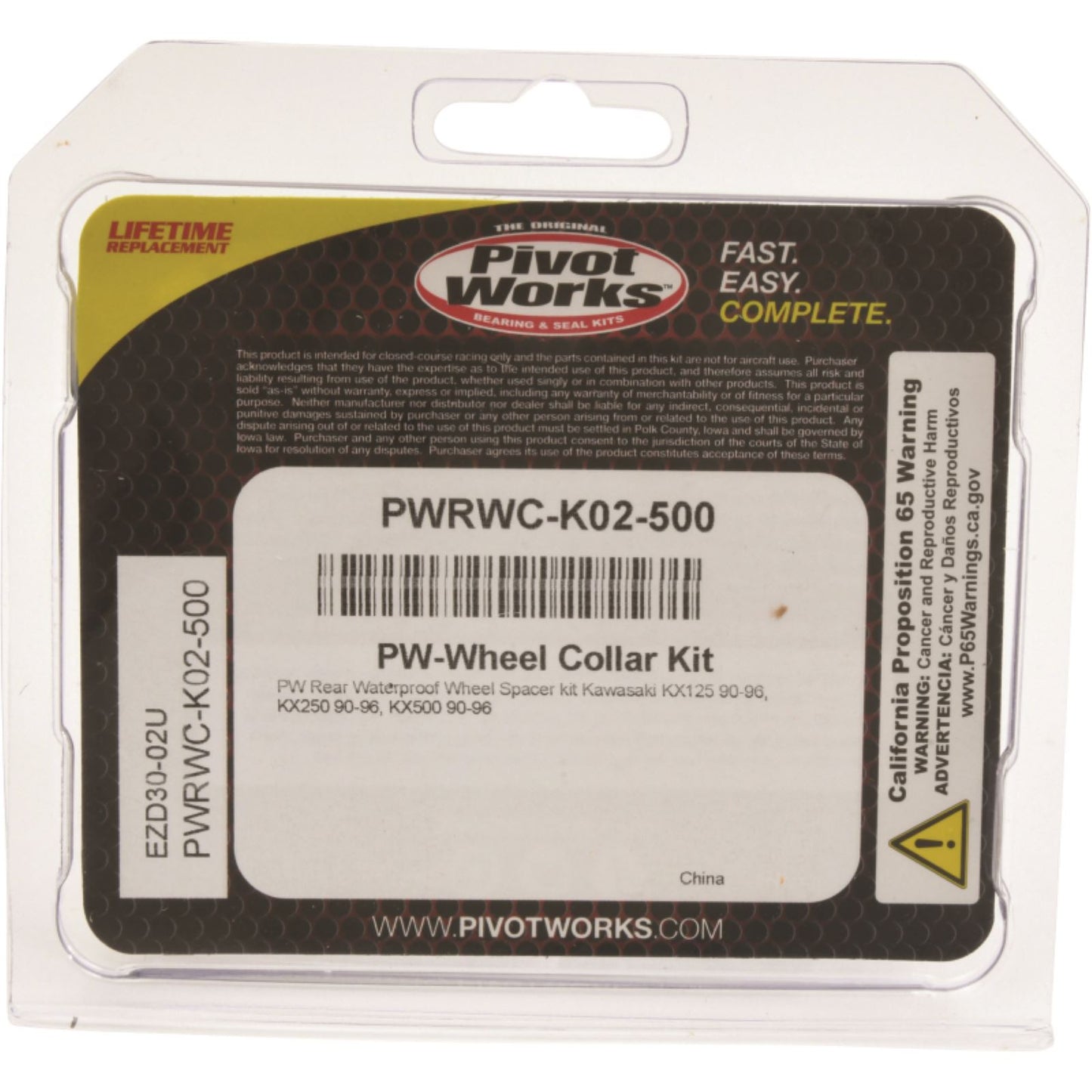 Pivot Works Water Proof Wheel Collar Kits Rear for Kawasaki PWRWC-K02-500_1690254