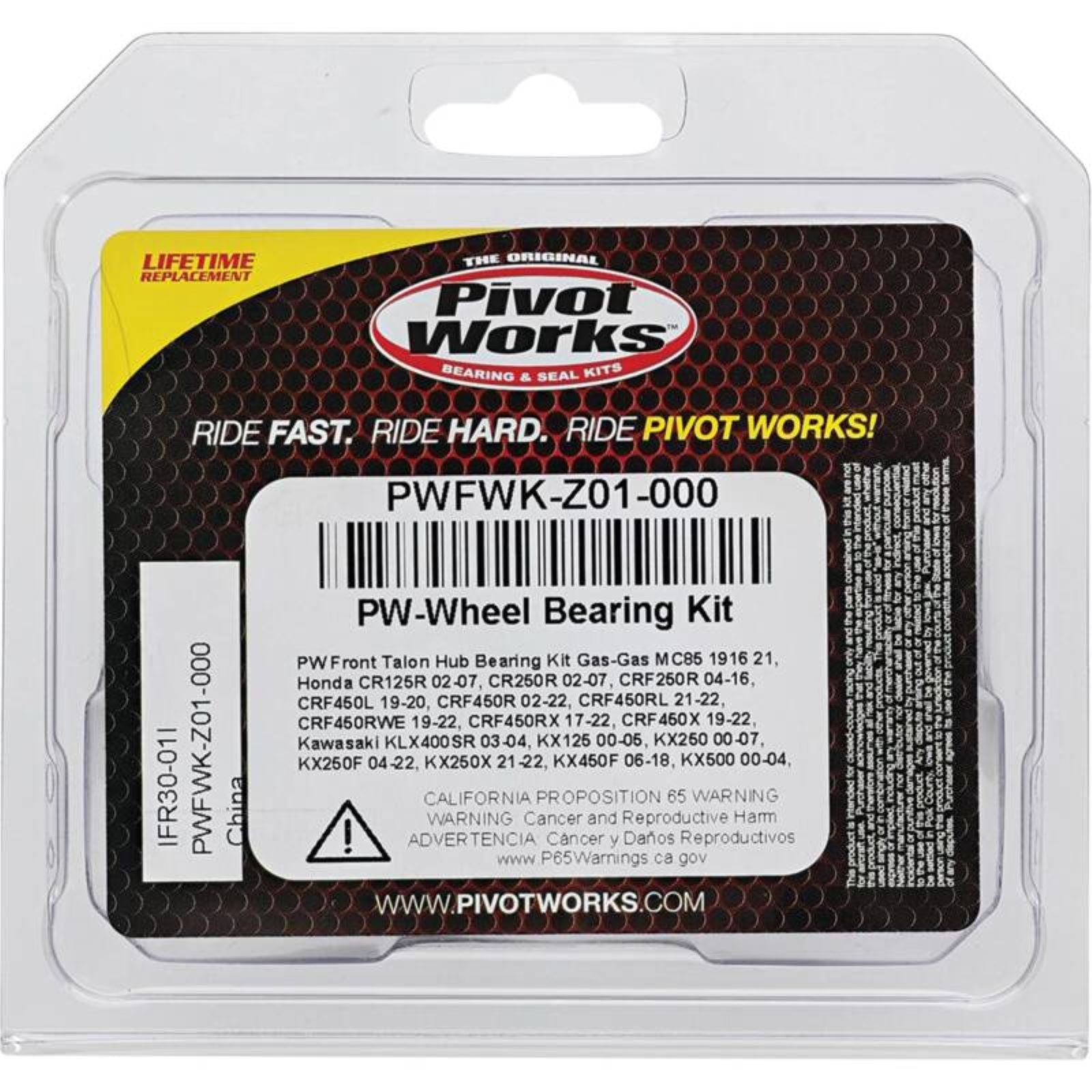 Pivot Works Talon Front Hub Bearing Kit PWFWK-Z01-000_1690315