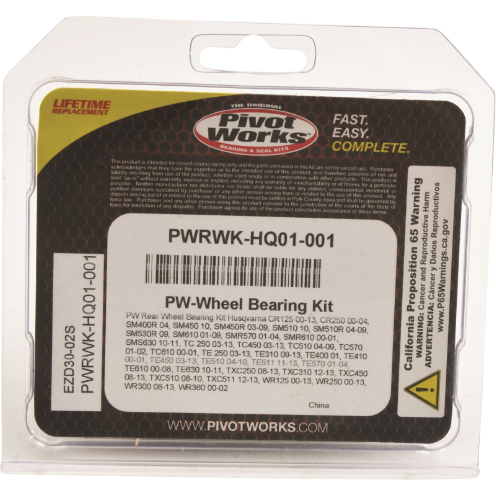 Pivot Works Rear Wheel Bearing Kit PWRWK-HQ01-001_1690727