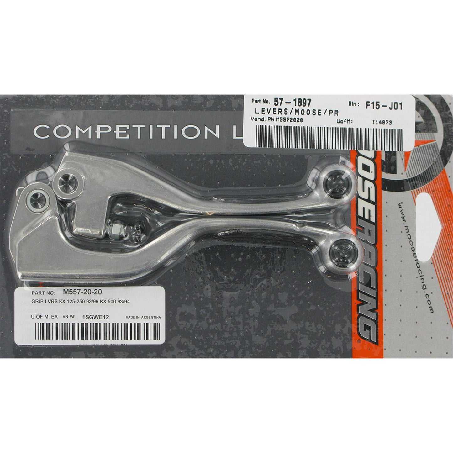 Moose Offroad Black Competition Lever Set for KX M557-20-20_438821