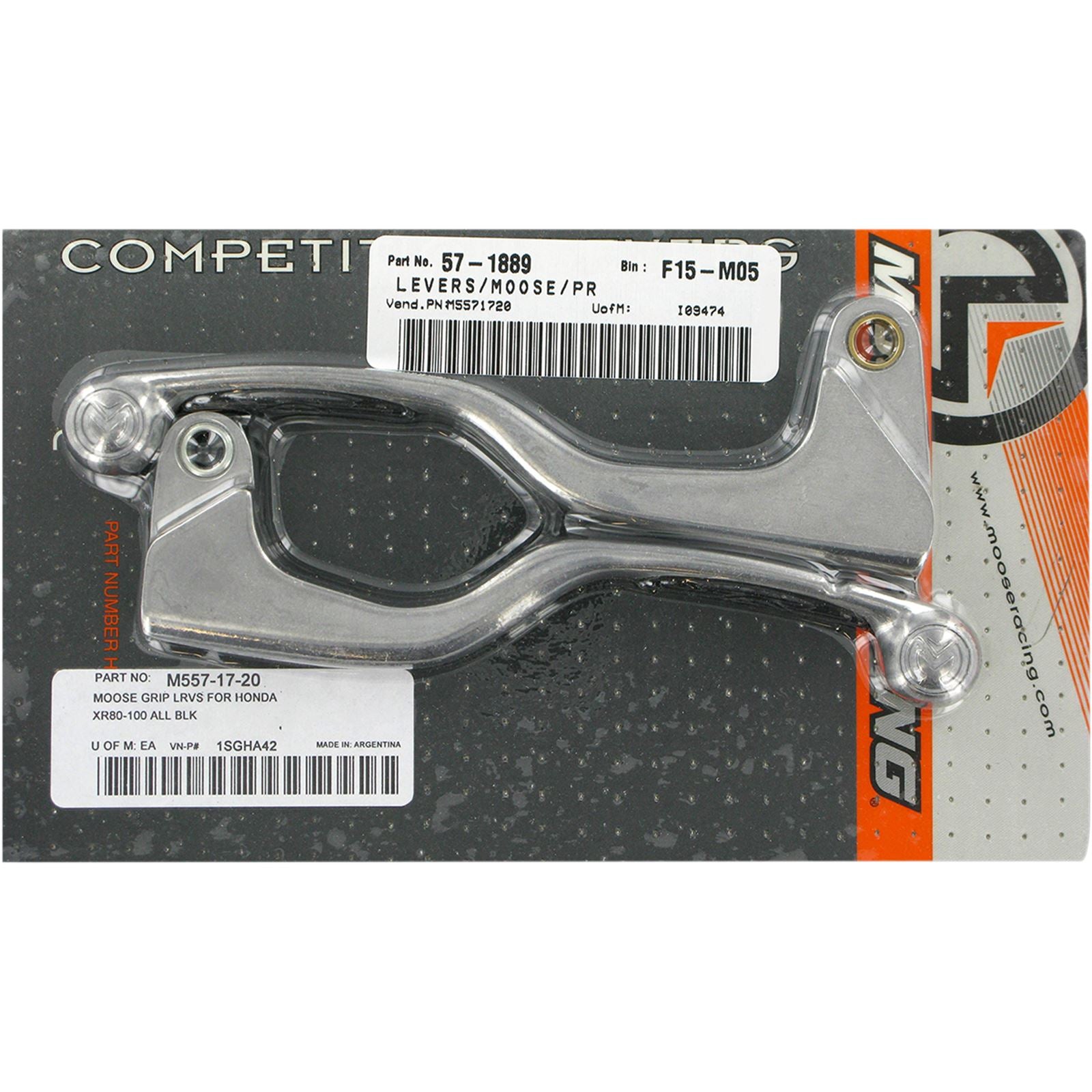 Moose Offroad Competition Lever Set for XR - Black M557-17-20_438819