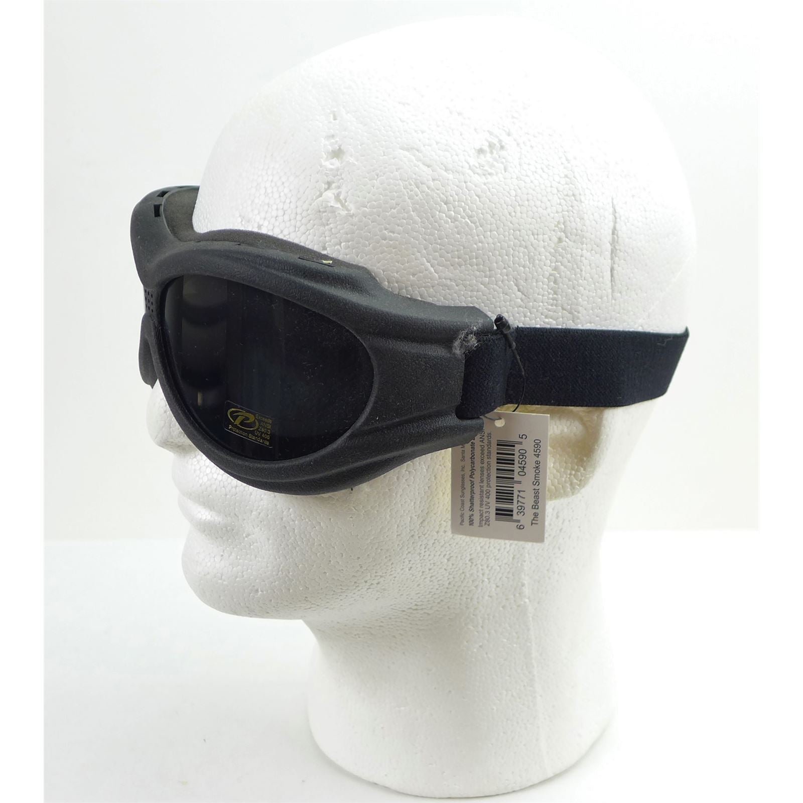Pacific Coast Sunglasses Beast Goggles from Makers of KD Sunglasses - Black/Smoke Lens 4590_1172447