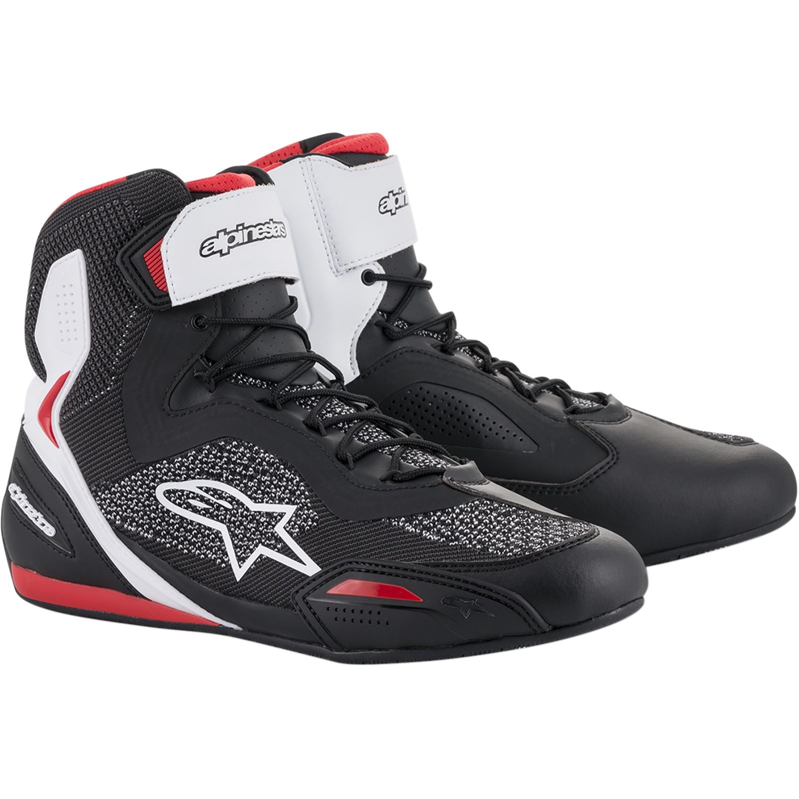 Alpinestars Faster-3 Rideknit Shoes - Black/White/Red - Size 7 [MPN: 2510319-123-7]_338872