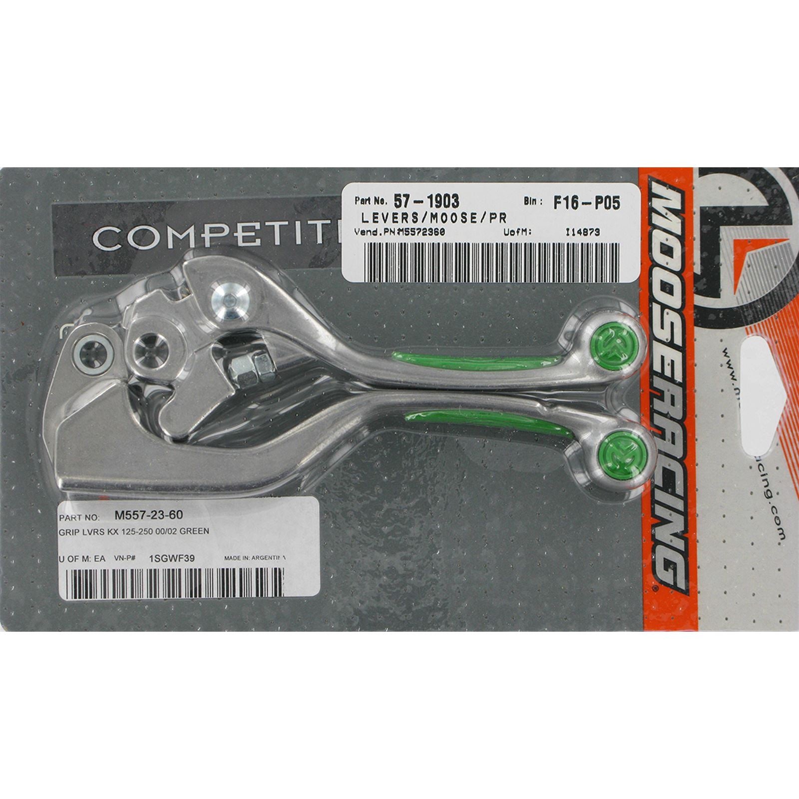 Moose Offroad Green Competition Lever Set for KX125/250 M557-23-60_438826