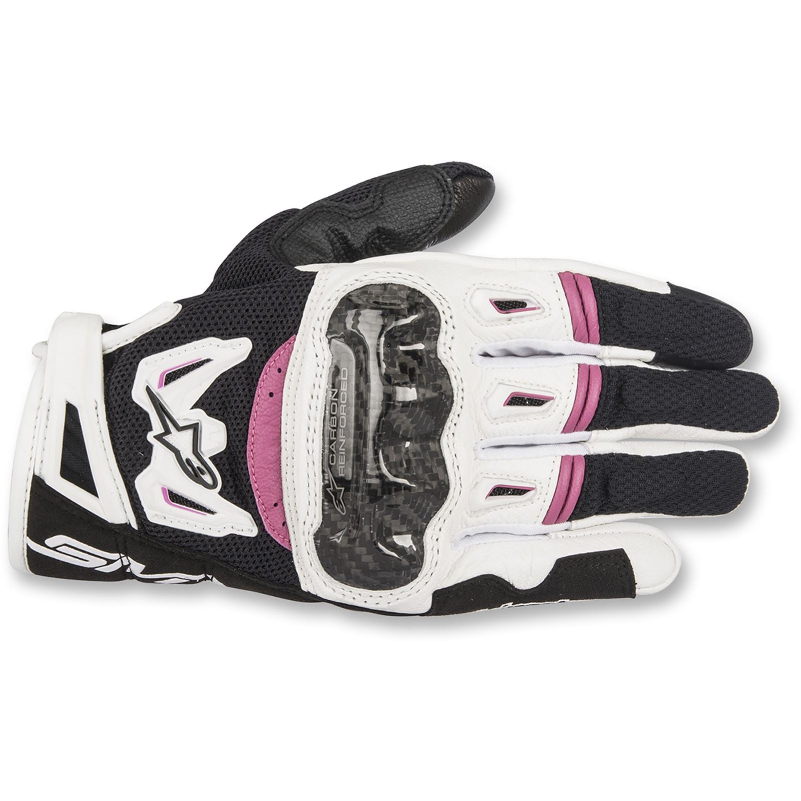 Alpinestars Stella SMX-2 Air Carbon V2 Gloves - Black/White/Pink - Small [MPN: 3517717-1239-S]_333156