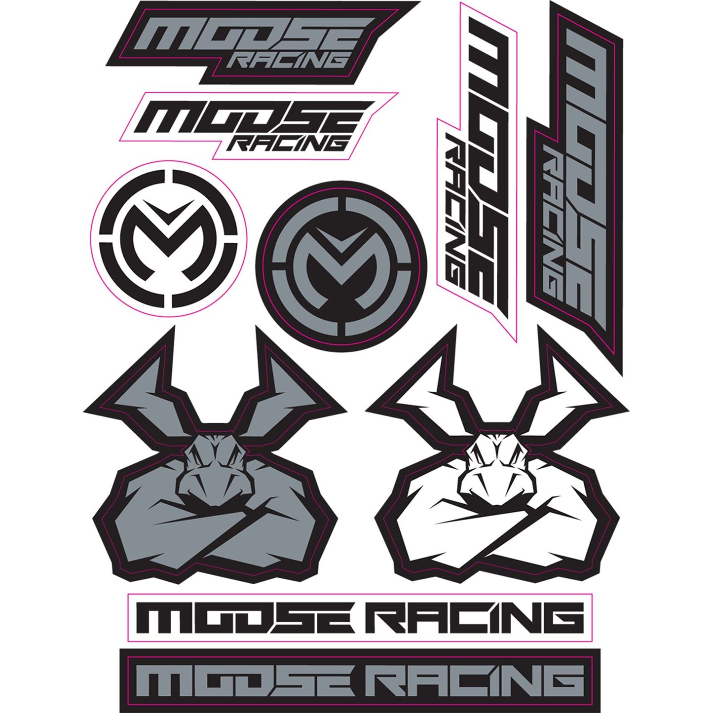 Moose Offroad S2 Decal - Moose Racing - Black/Silver 4320-2205_441811