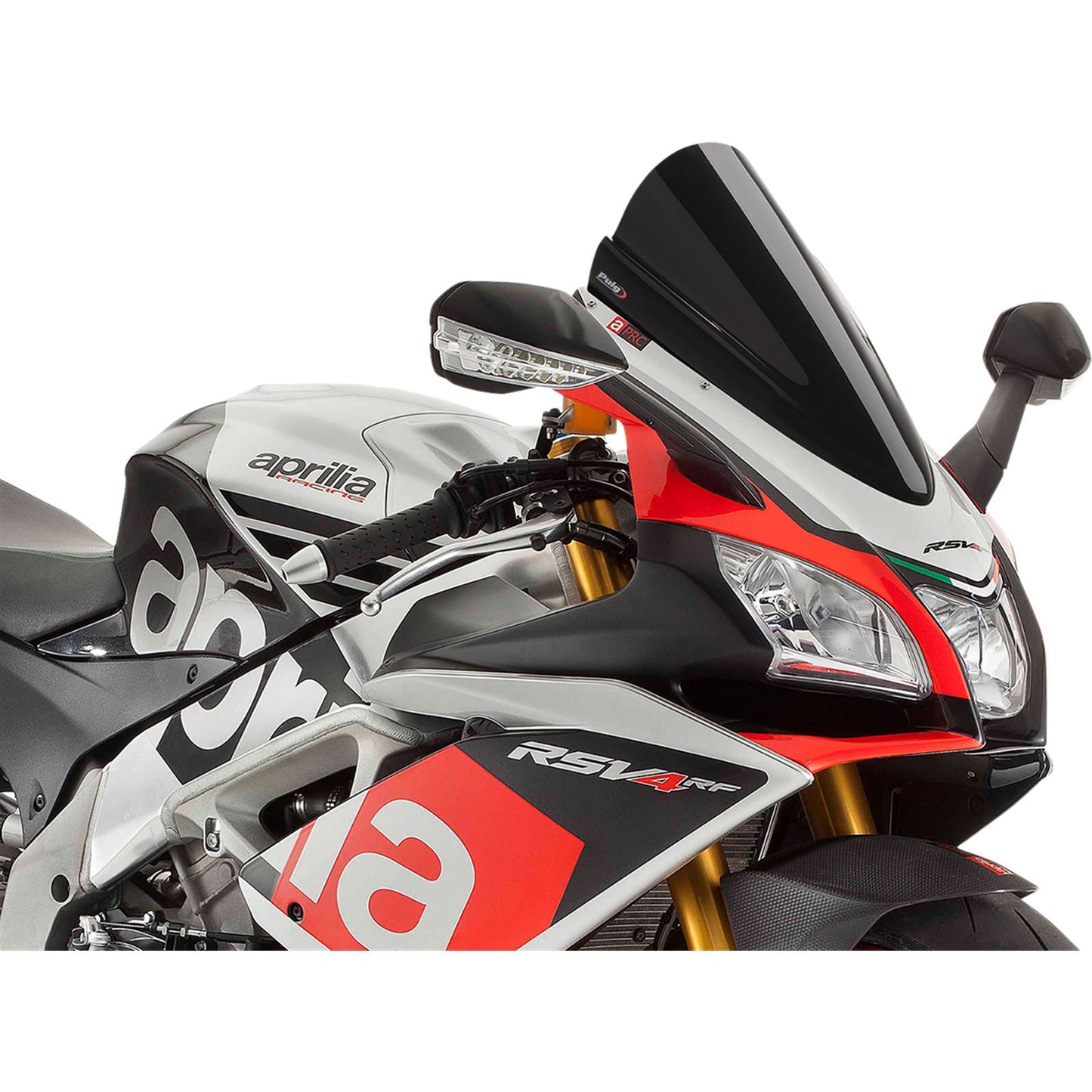 Puig Race Windscreen - Black - RSV4 [MPN: 7614N]_461421