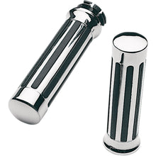 Pro One Chrome Handlebar Grips with Ribs for Honda Magna Shadow '85-'07 [MPN: 870210]_458945