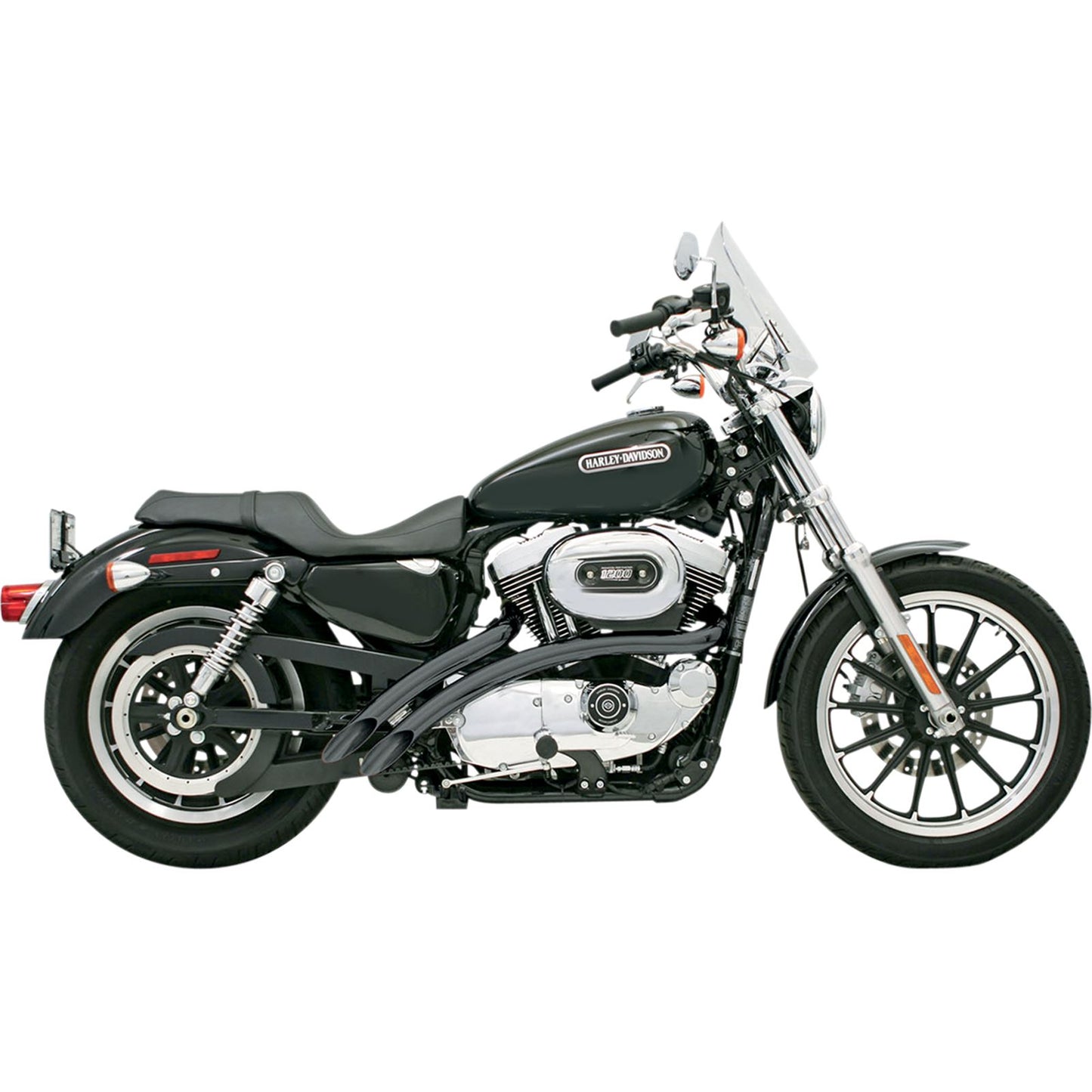 Bassani Manufacturing Radial Sweeper Exhaust - Black - '07-'13 XL [MPN: XL4-FF12CLB]_349695