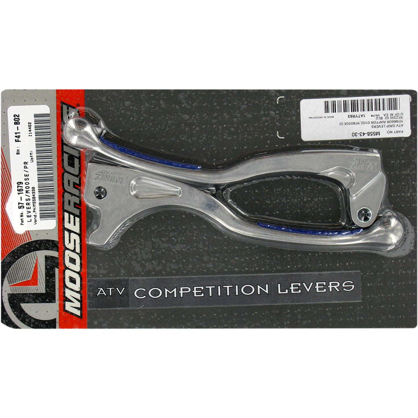 Moose Offroad Blue Lever Set for Raptor M558-43-30_438844