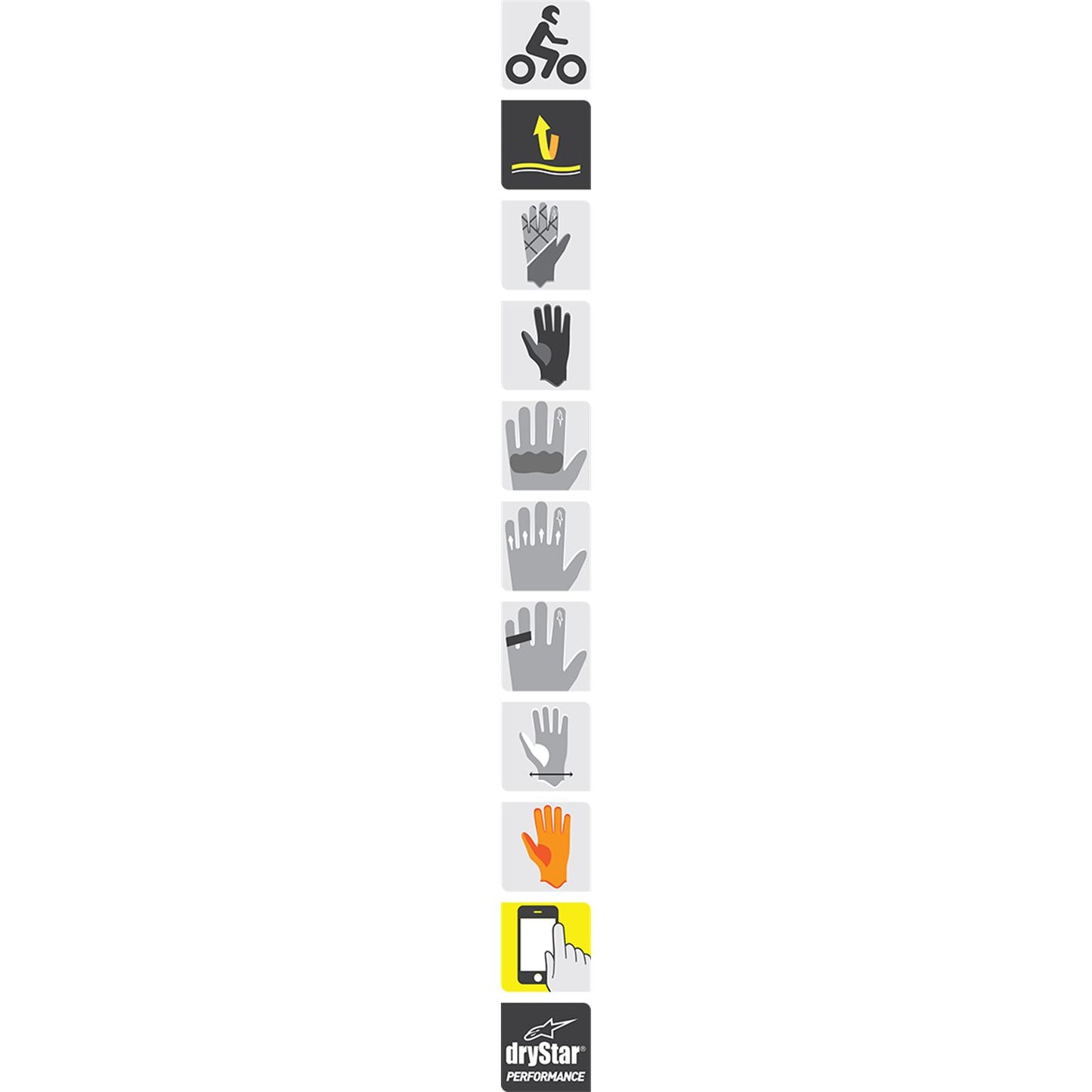 Alpinestars Corozal Drystar® Gloves - Black - 2X-Large [MPN: 3525816-10-2X]_333427