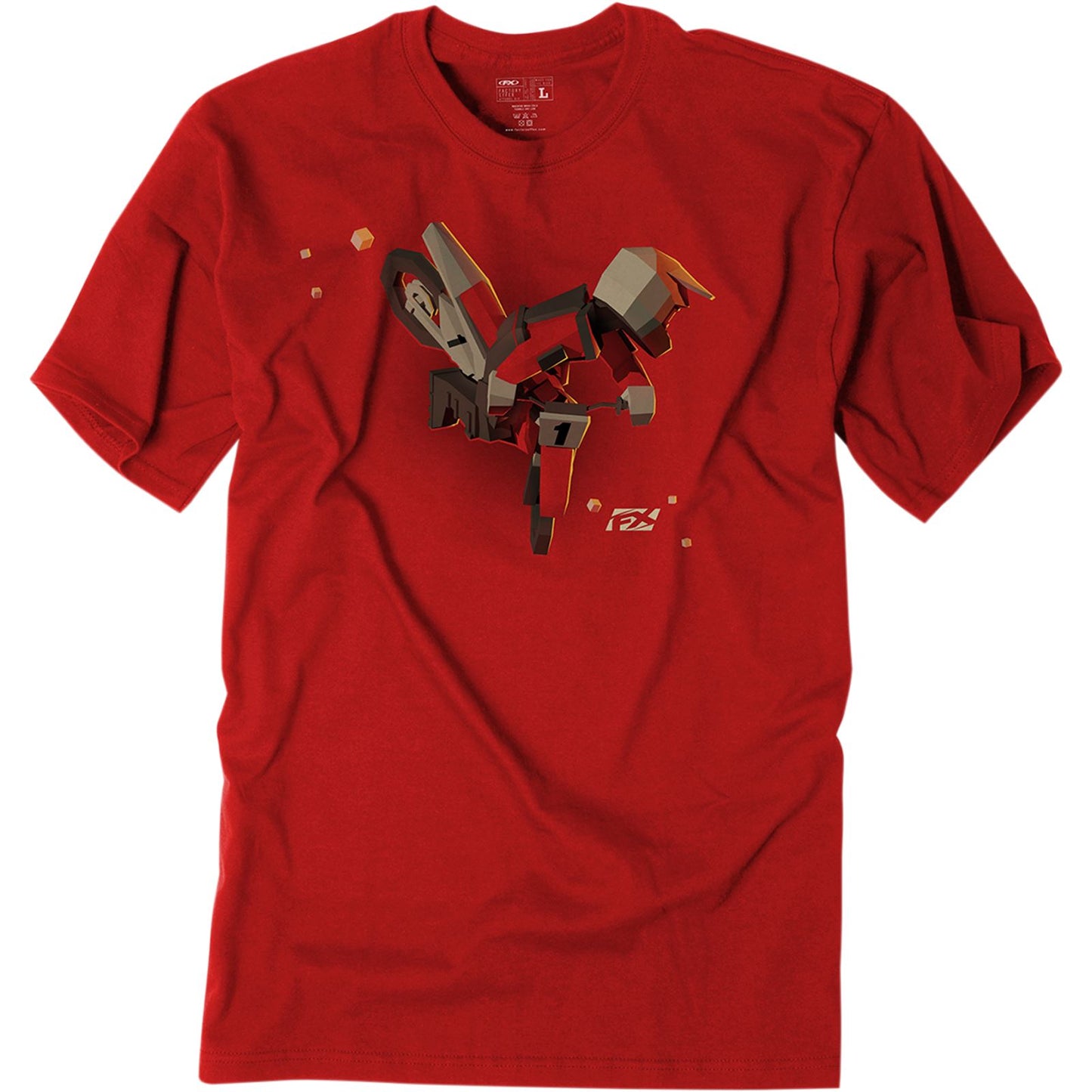 Factory Effex Youth FX Moto Kids Tee Shirt - Red - Large 19-83714_385664