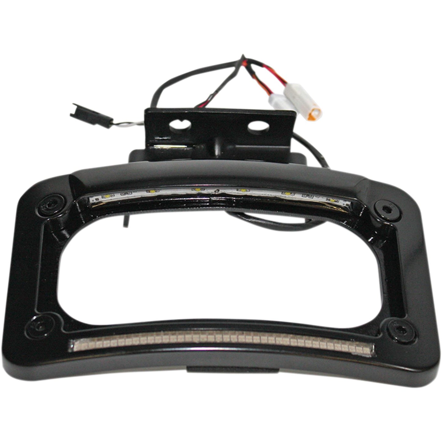 Custom Dynamics Dual-LED License Place Frame for Indian - Black CD-LP-IND-B_1042583