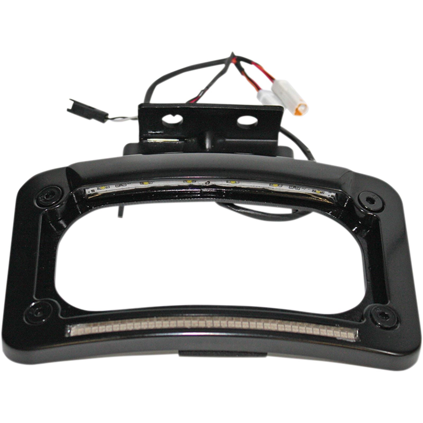 Custom Dynamics Dual-LED License Place Frame for Indian - Black CD-LP-IND-B_1042583