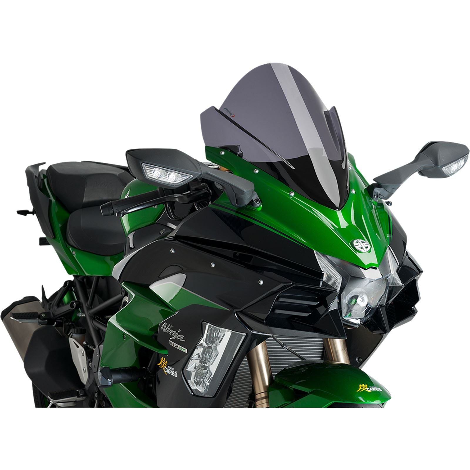 Puig Windscreen Racing Dark Smoke Fits Kawasaki 9704F_461554