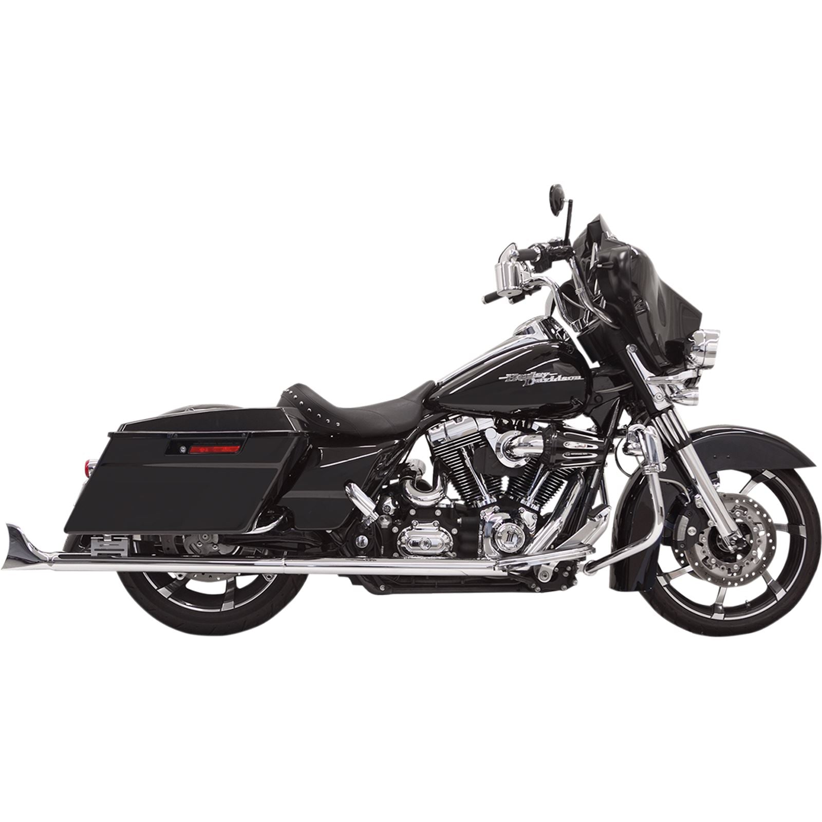 Bassani Manufacturing Fishtail Mufflers - Chrome - w/ Baffle - 33" - 95-'16 Touring [MPN: 1F27E33]_350013