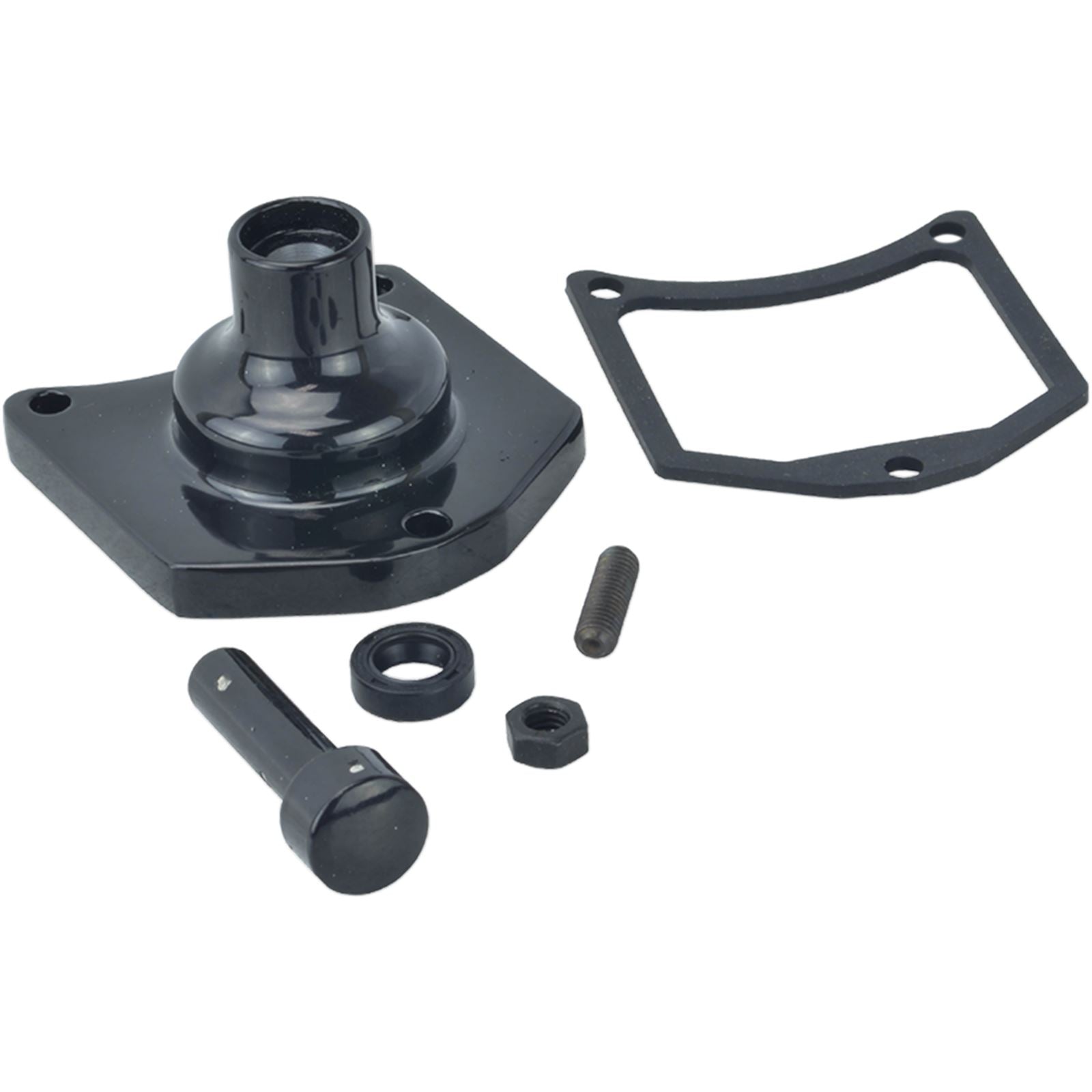 Drag Specialties Solenoid End Cover - Starter Button - Gloss Black 2110-0996_373952