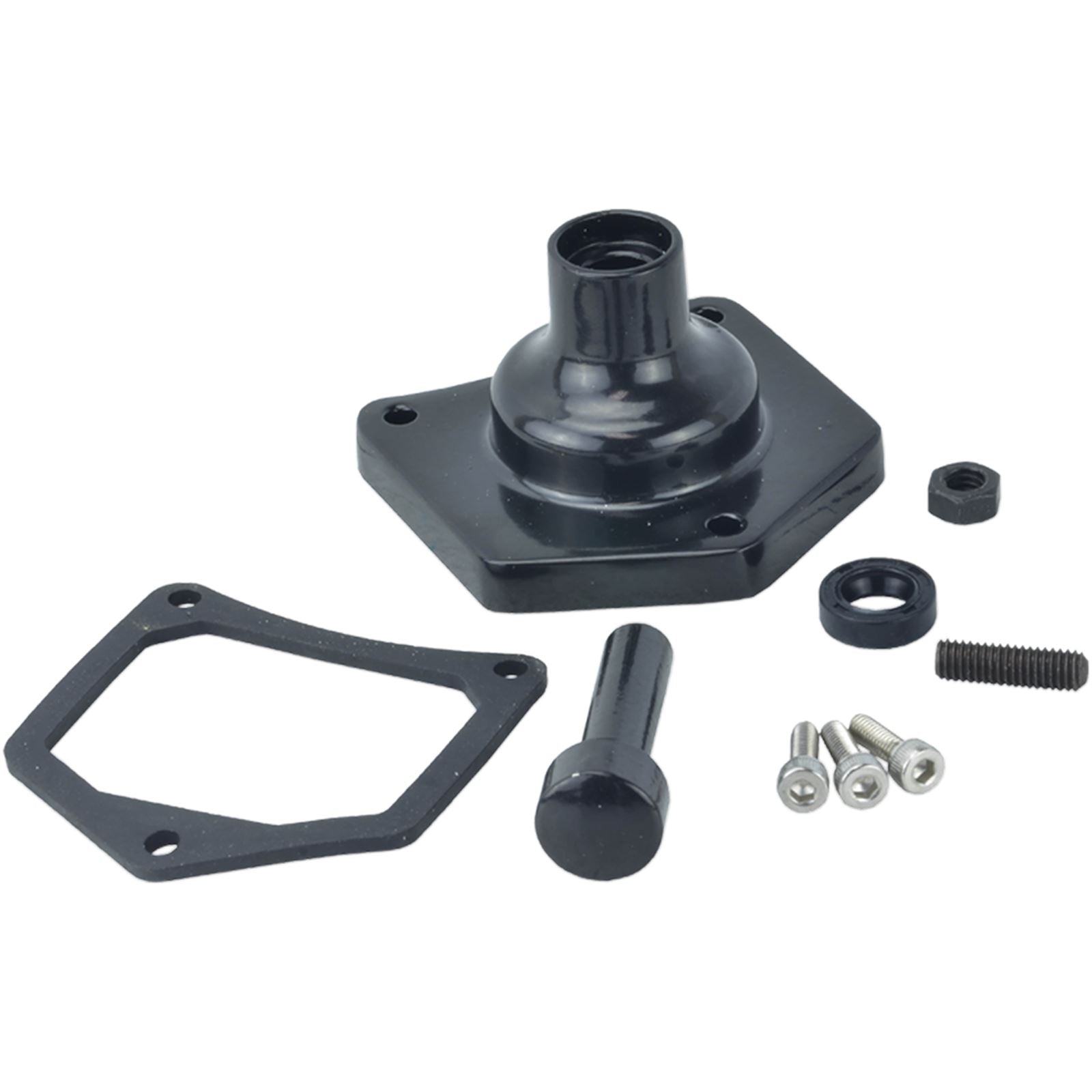 Drag Specialties Solenoid End Cover - Starter Button - Gloss Black 2110-0994_373950