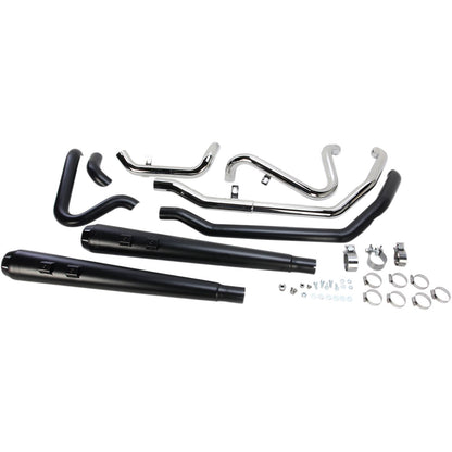 Bassani Manufacturing Down Under Exhaust - Black - Megaphone [MPN: 1F66RB]_349845