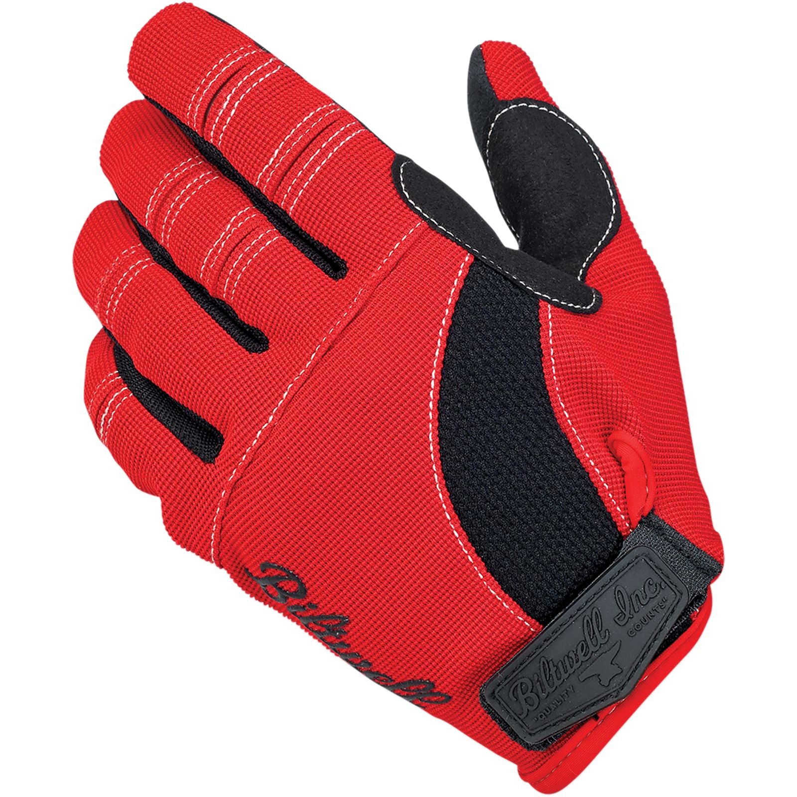 Biltwell Inc. Moto Gloves - Red/Black/White - Small 1501-0804-002_353499