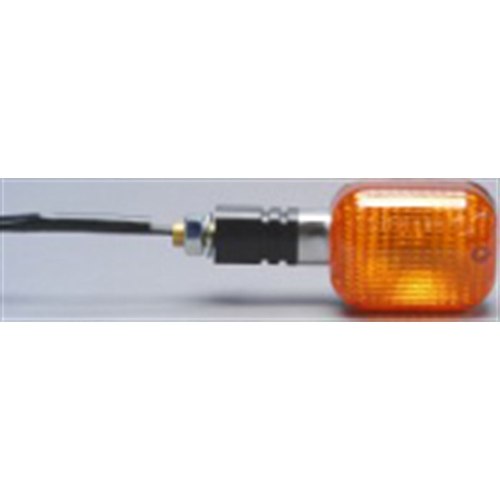 K&S Universal Signal Lights Chrome with Amber Lens 25-7002_293870
