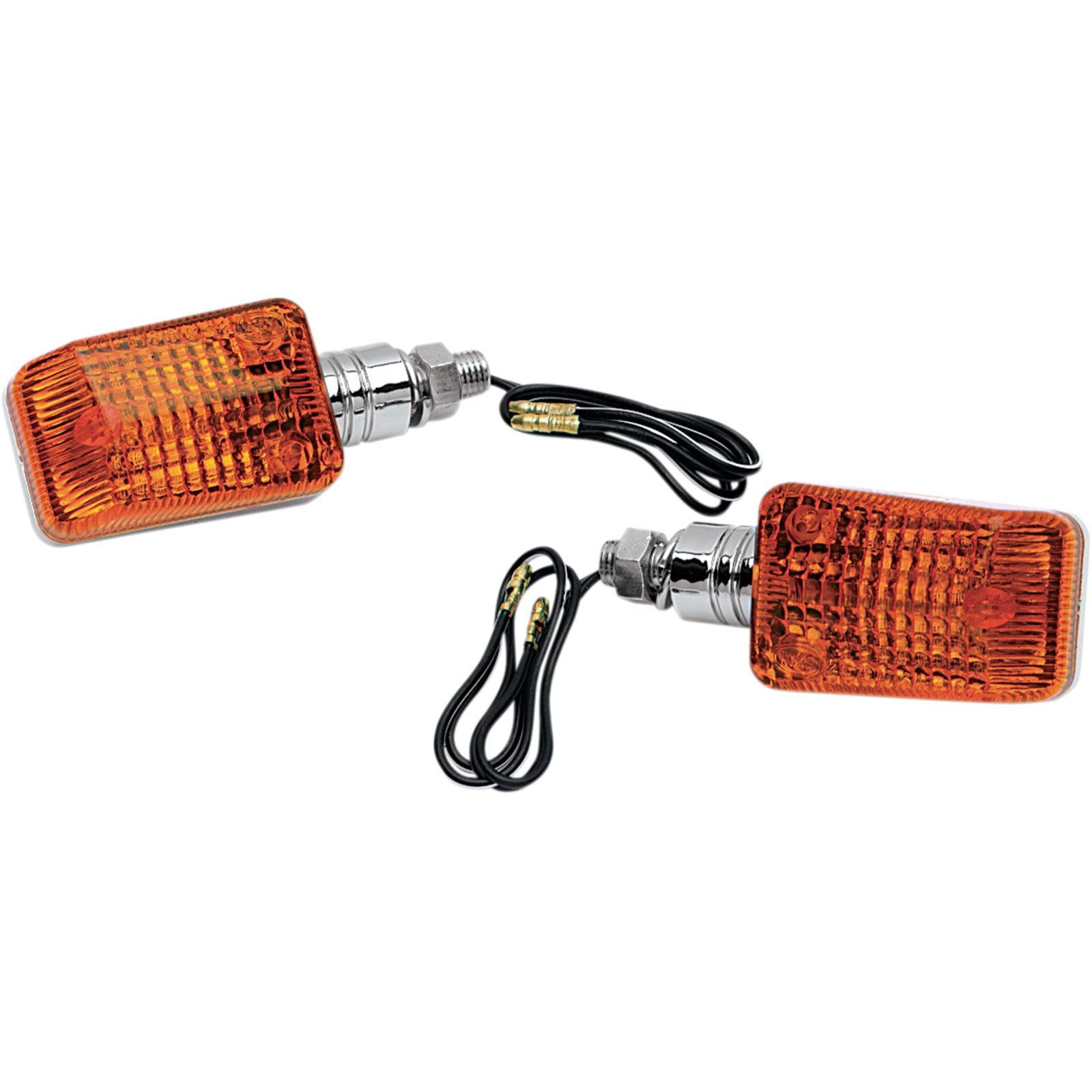 K&S Universal Signal Lights Chrome with Amber Lens 25-7502_404978