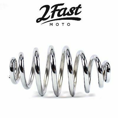 2FastMoto Chrome Solo Seat 4" Spring Pair Café Racer, Bobber, Chopper 13-84906_649904