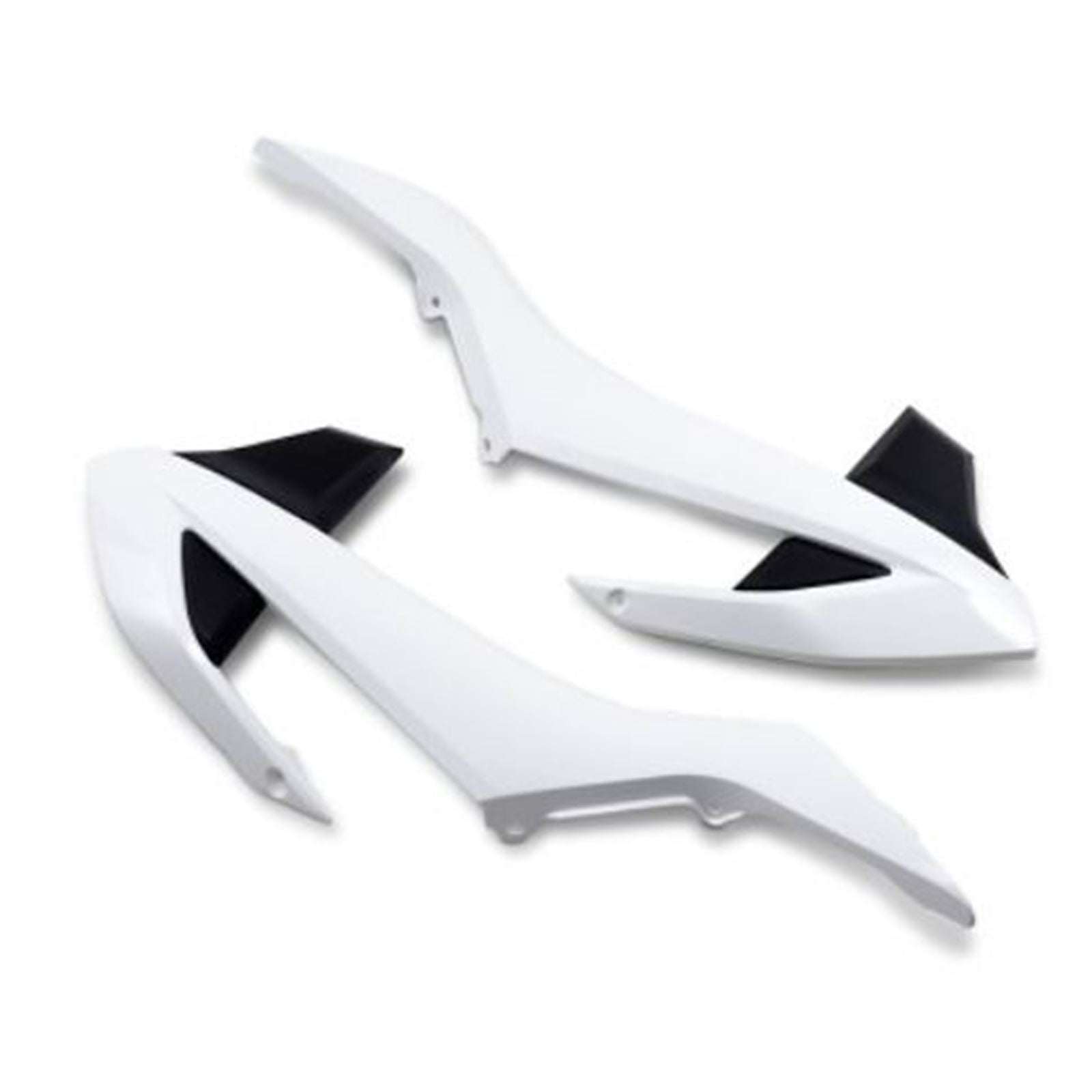 UFO Plastics Radiator Shrouds - SX 65 - White/Black [MPN: KT04073-999K]_867244