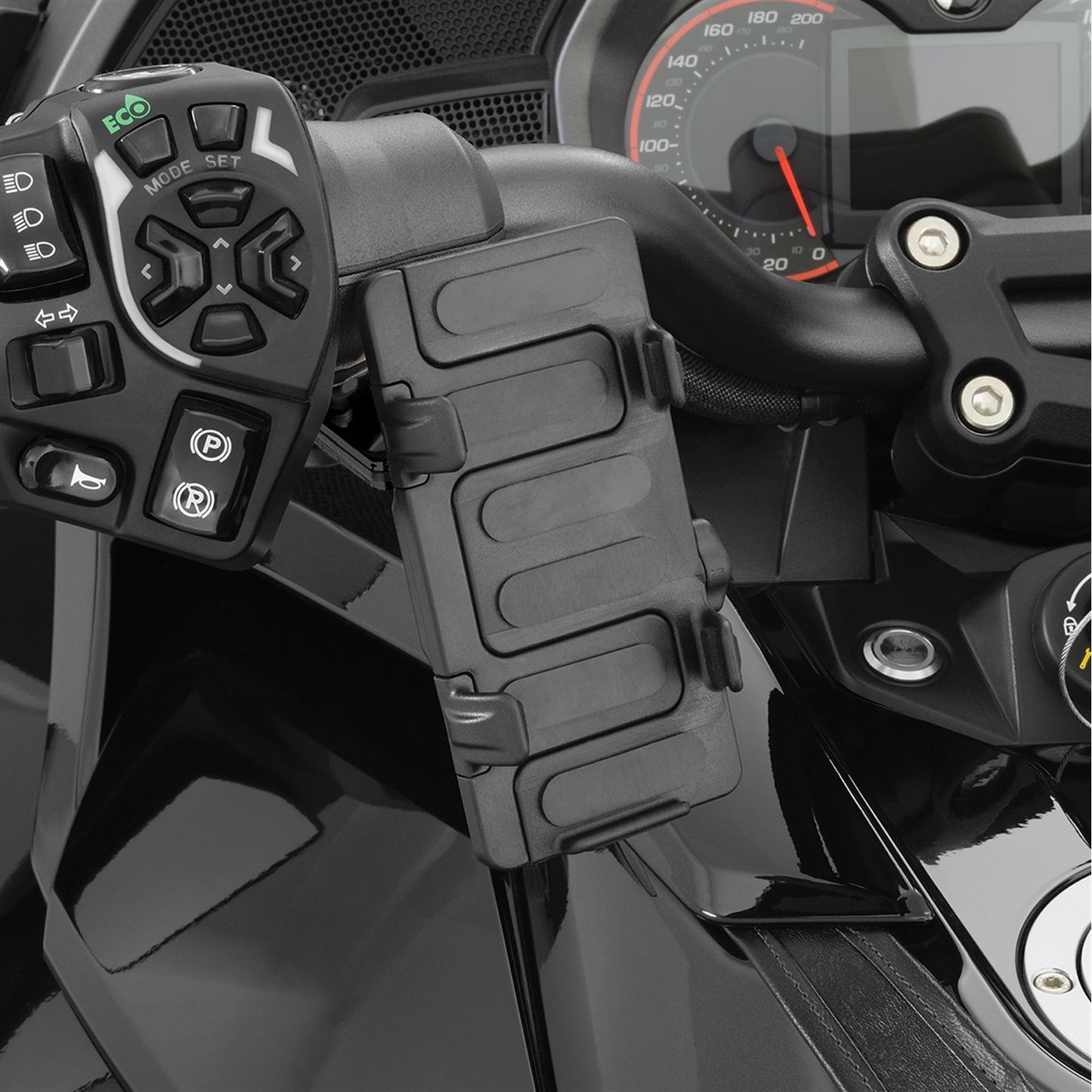 Show Chrome Black Handlebar Phone/GPS Holder for Can-Am OPEN BOX 41-171BK~2_1151744