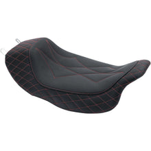 Mustang Motorcycle Products Revere Solo Seat - Diamond - Red Stitched 75130AB_1043205
