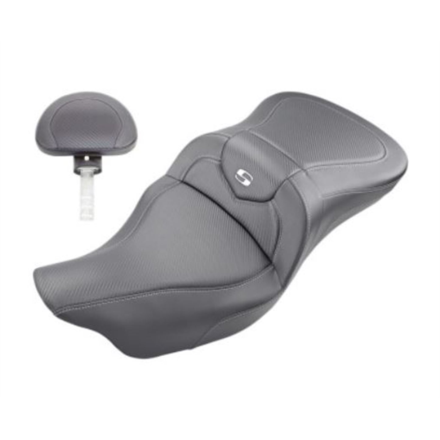 Saddlemen Extended Reach Road Sofa Seat - Carbon Fiber - Backrest 808-07B-186BR_794298