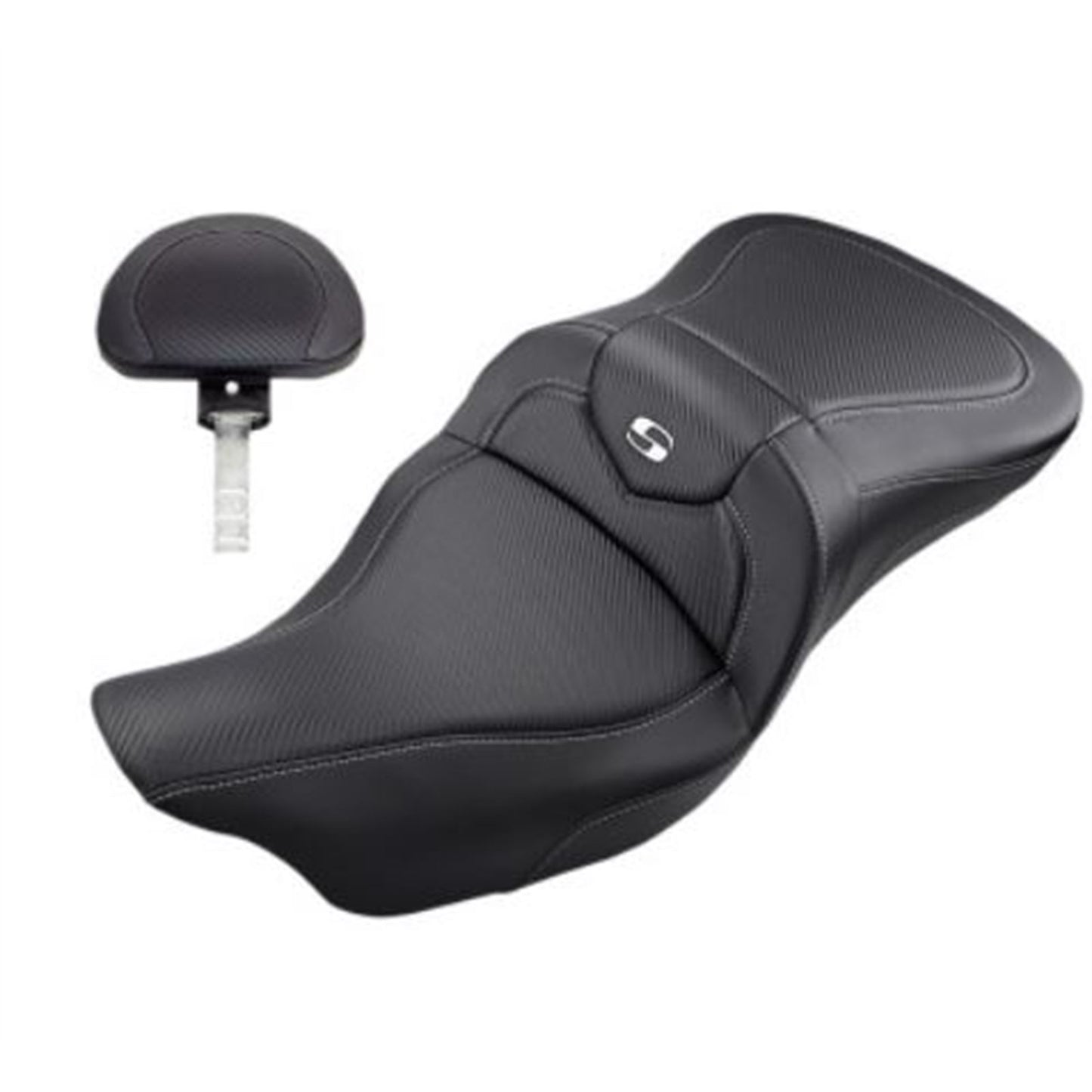 Saddlemen Road Sofa Seat - Carbon Fiber - Backrest 808-07B-185BR_639694