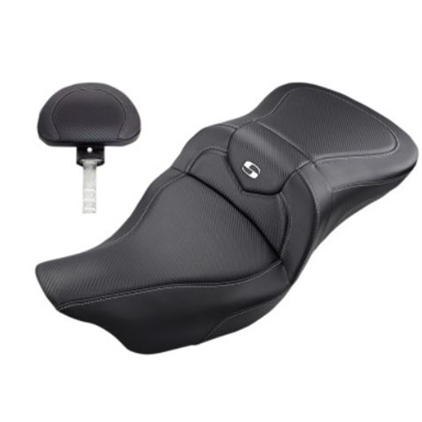 Saddlemen Road Sofa Seat - Carbon Fiber - Backrest 808-07B-185BR_639694