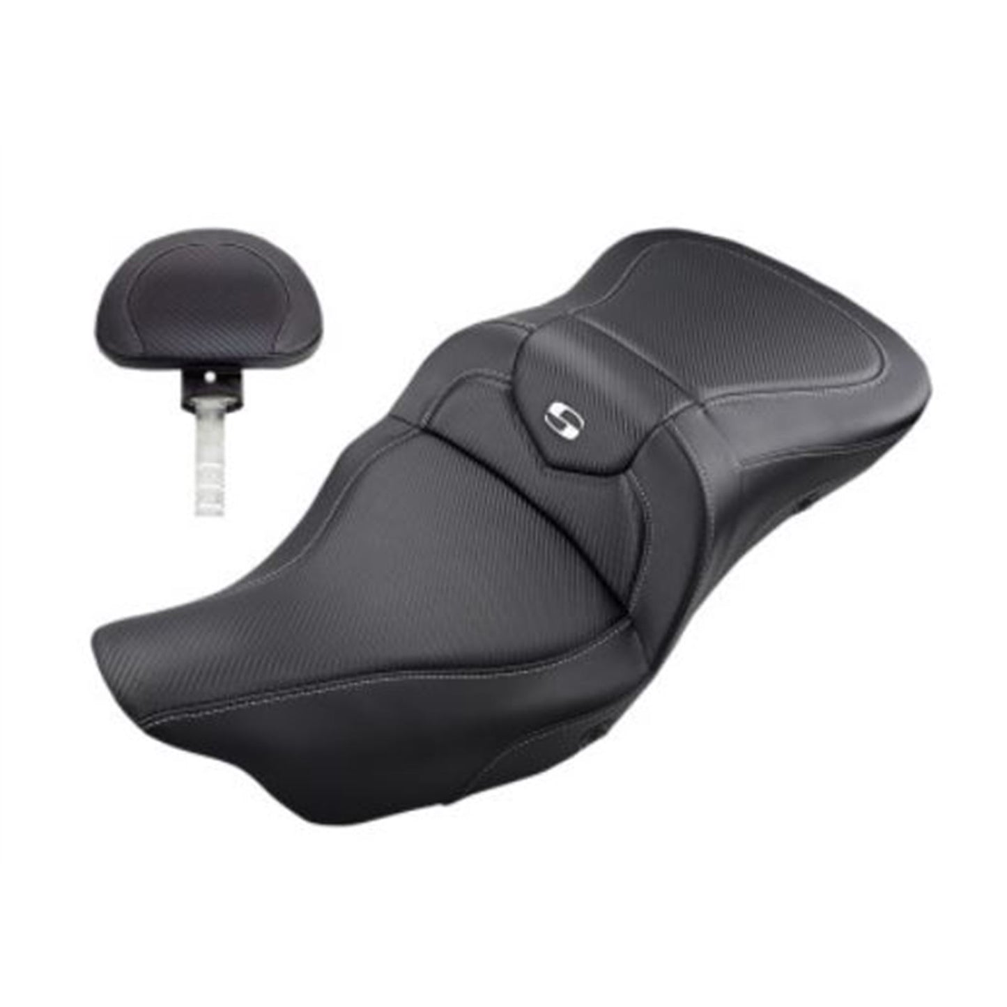 Saddlemen Heated Road Sofa Seat - Carbon Fiber - Backrest 808-07B-185BRHC_794291