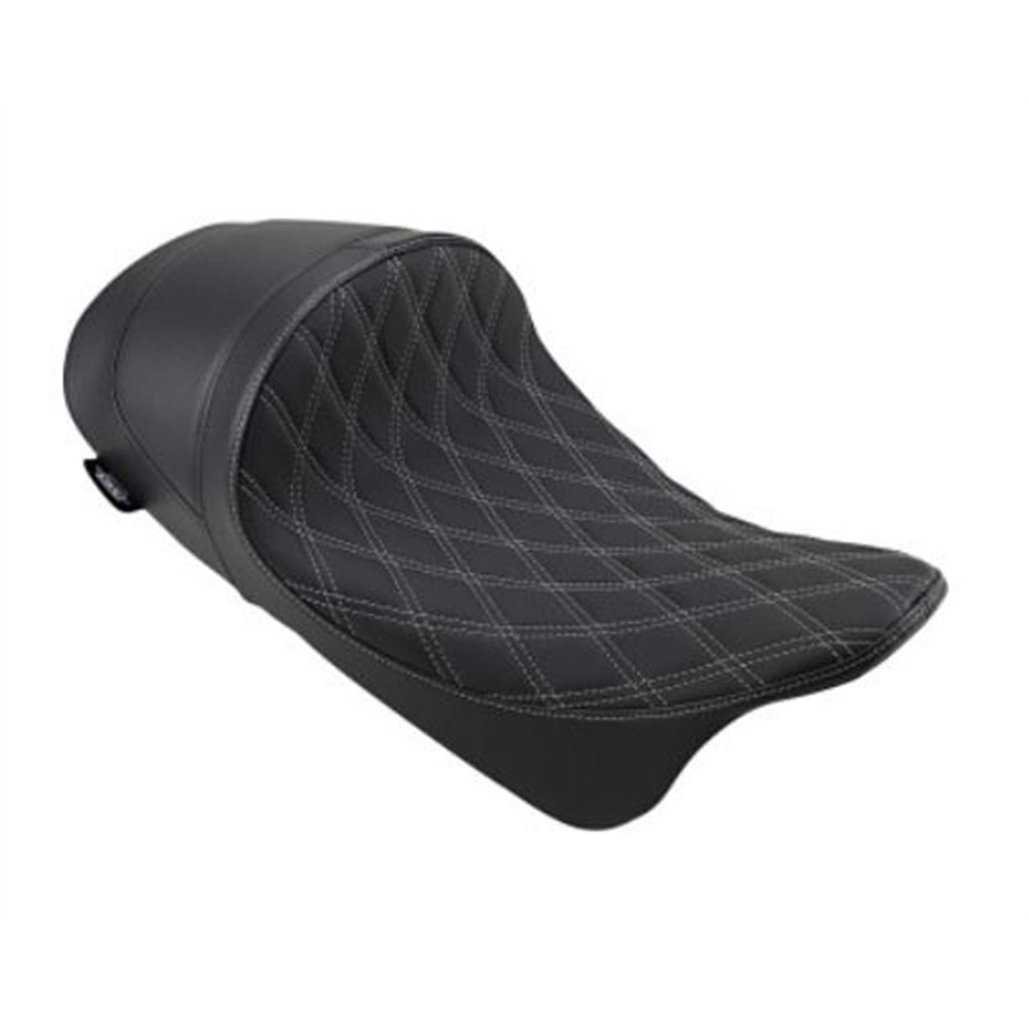 Drag Specialties Forward Low Solo Seat - Diamond - Silver Stitched 0801-1253_724847