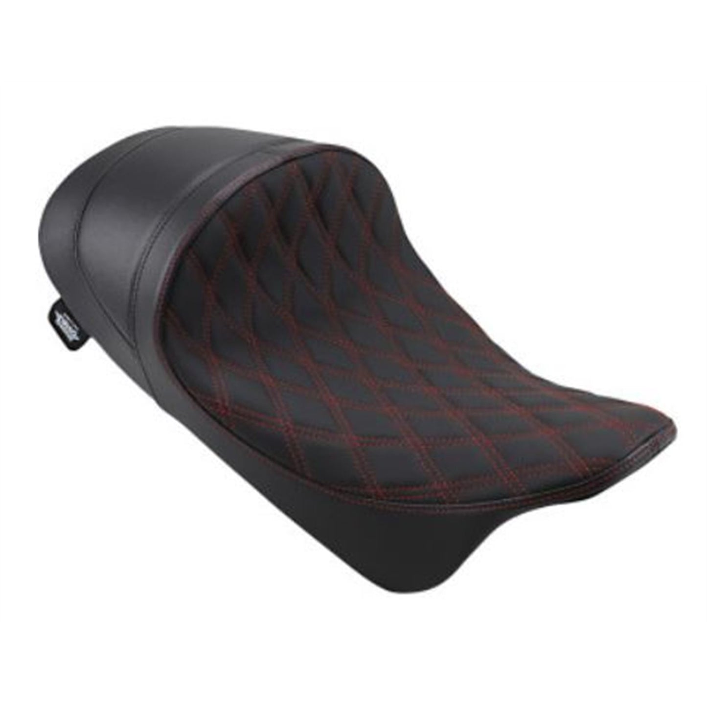 Drag Specialties Forward Low Solo Seat - Diamond - Red Stitched 0801-1254_724844