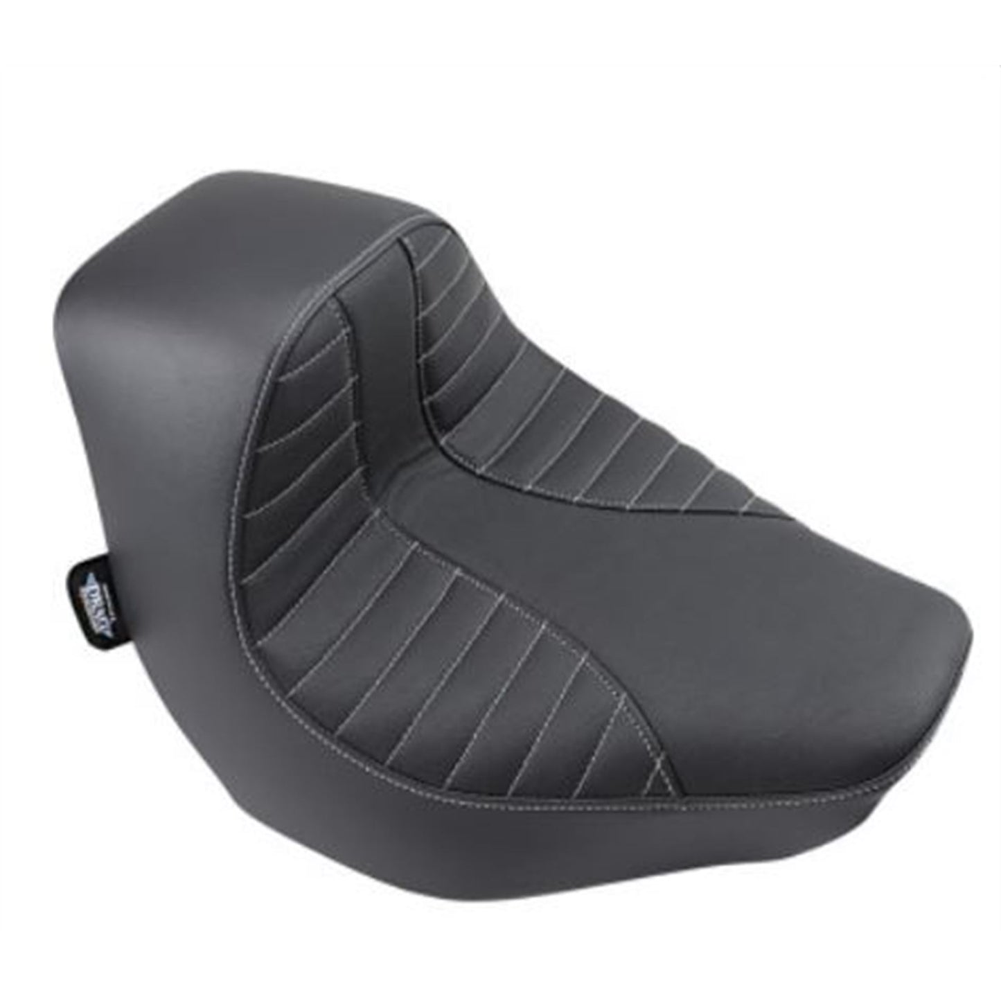 Drag Specialties EZ-Solo Seat - Scorpion Stitch - Silver Thread - Vinyl - FXBR/S [MPN: 0802-1273]_724881