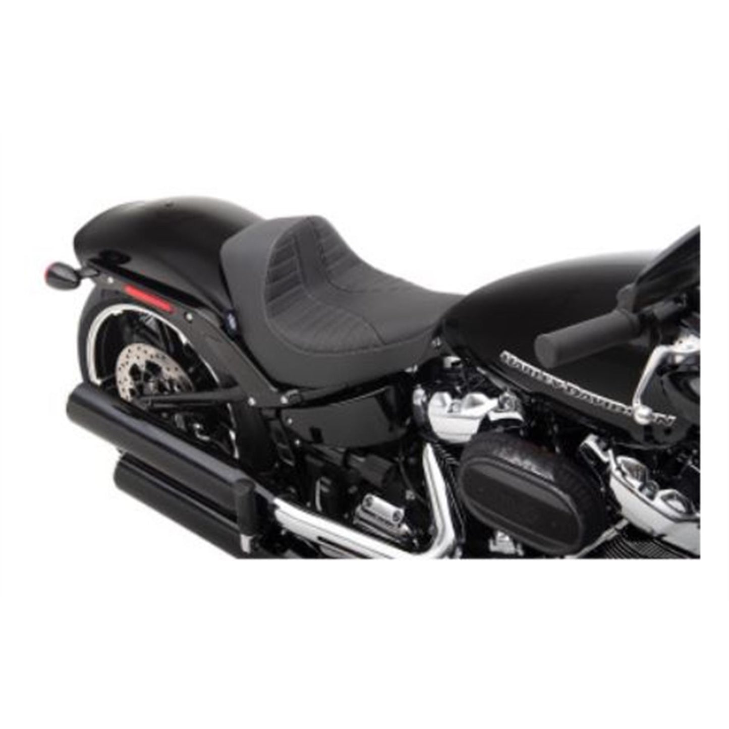 Drag Specialties EZ-Solo Seat - Scorpion Stitch - Silver Thread - Vinyl - FXBR/S [MPN: 0802-1273]_724882