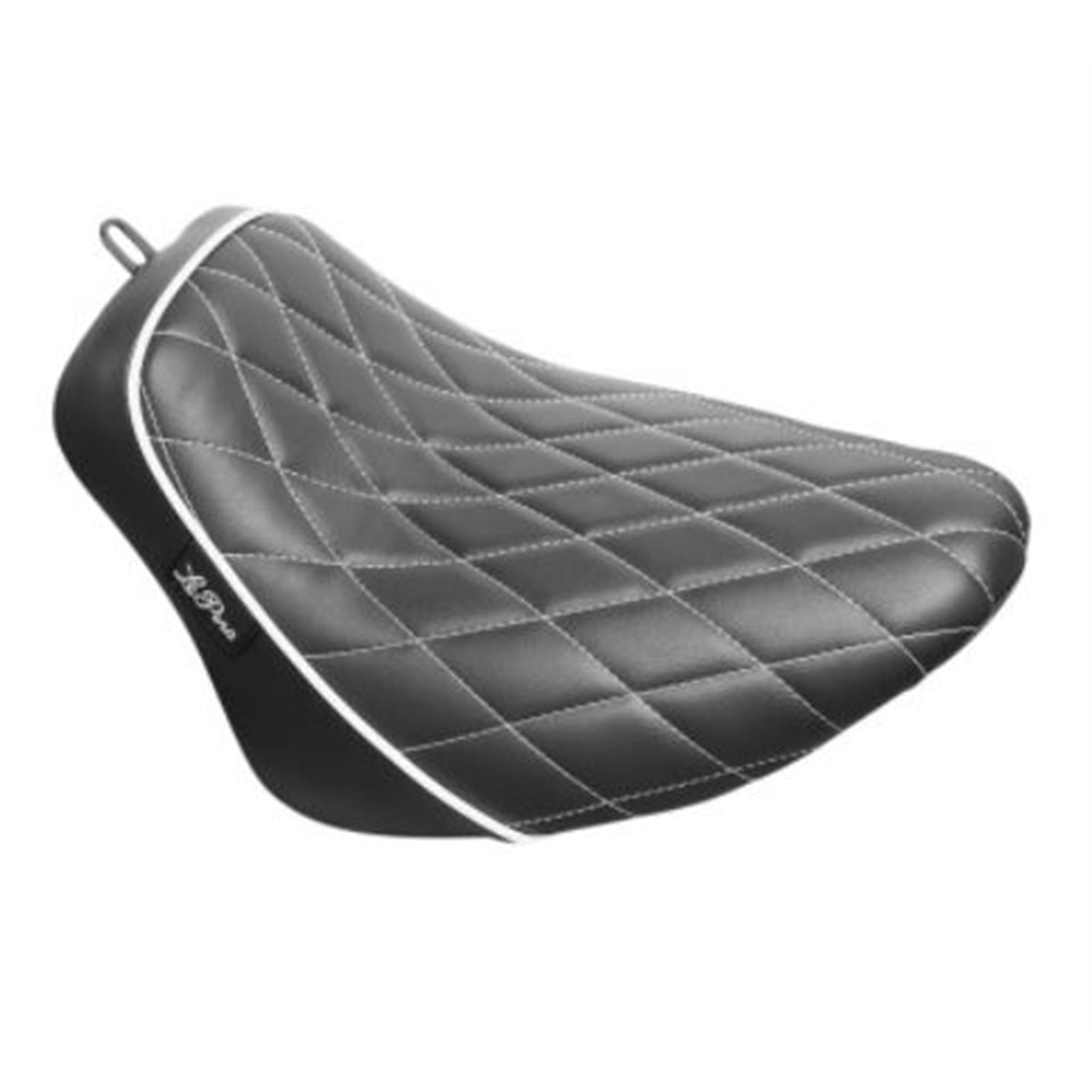 Le Pera Bare Bones Seat - Diamond - White Piping -  Softail '18+ LY-007DMWTP_683146
