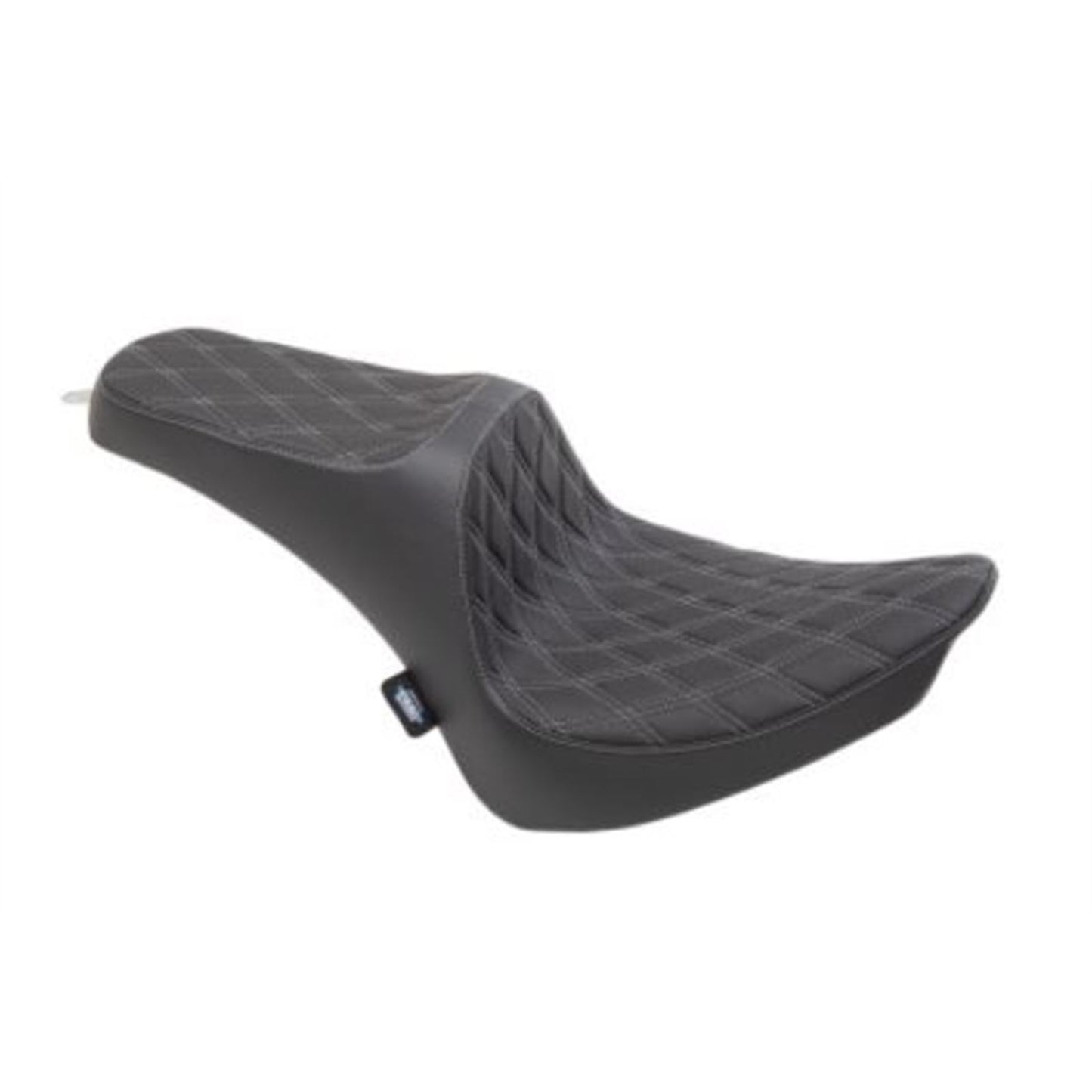 Drag Specialties Predator III Seat - Double Diamond - Silver Thread 0802-1360_724886
